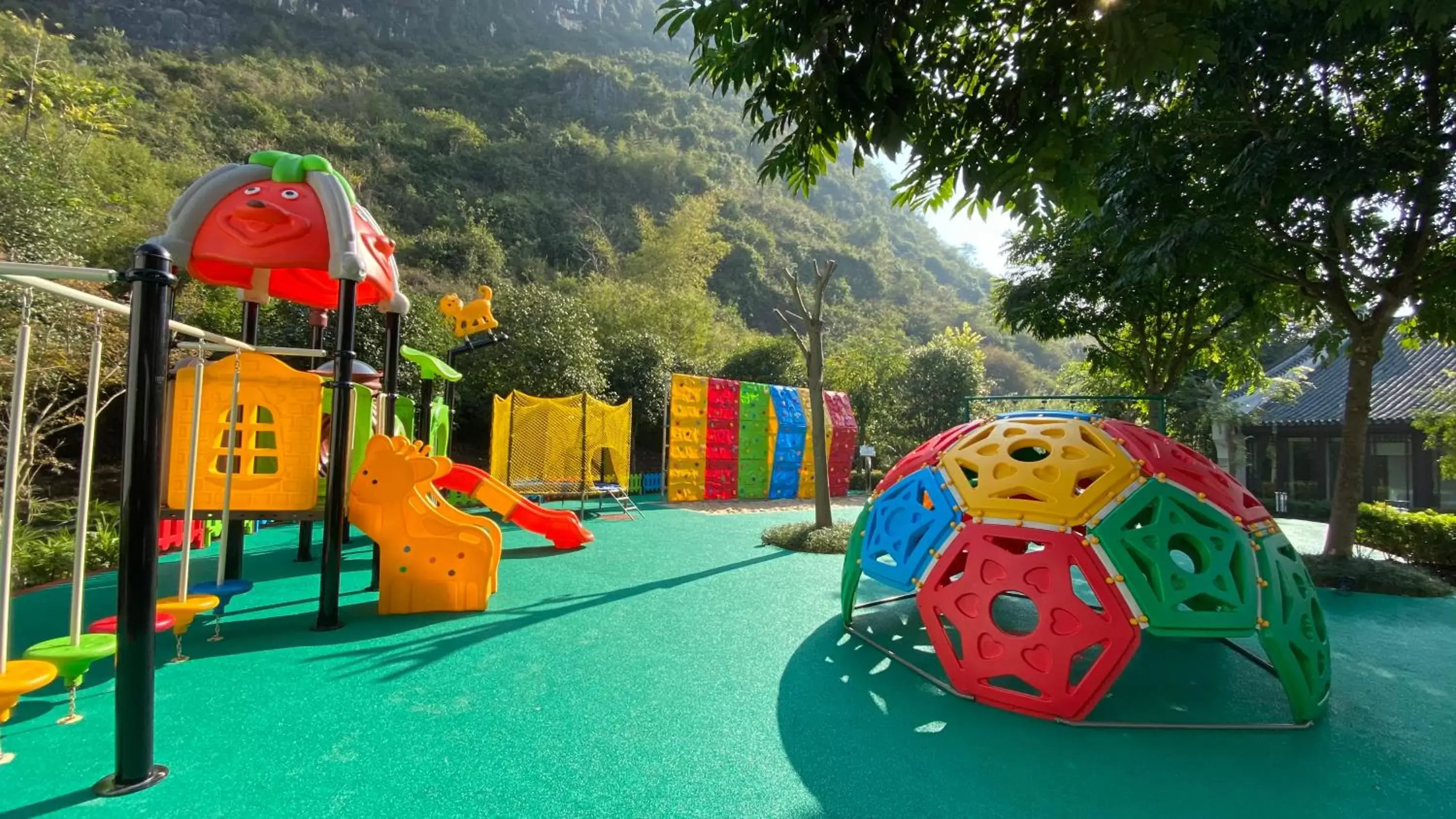 Children play ground, Children's Play Area in Banyan Tree Yangshuo
