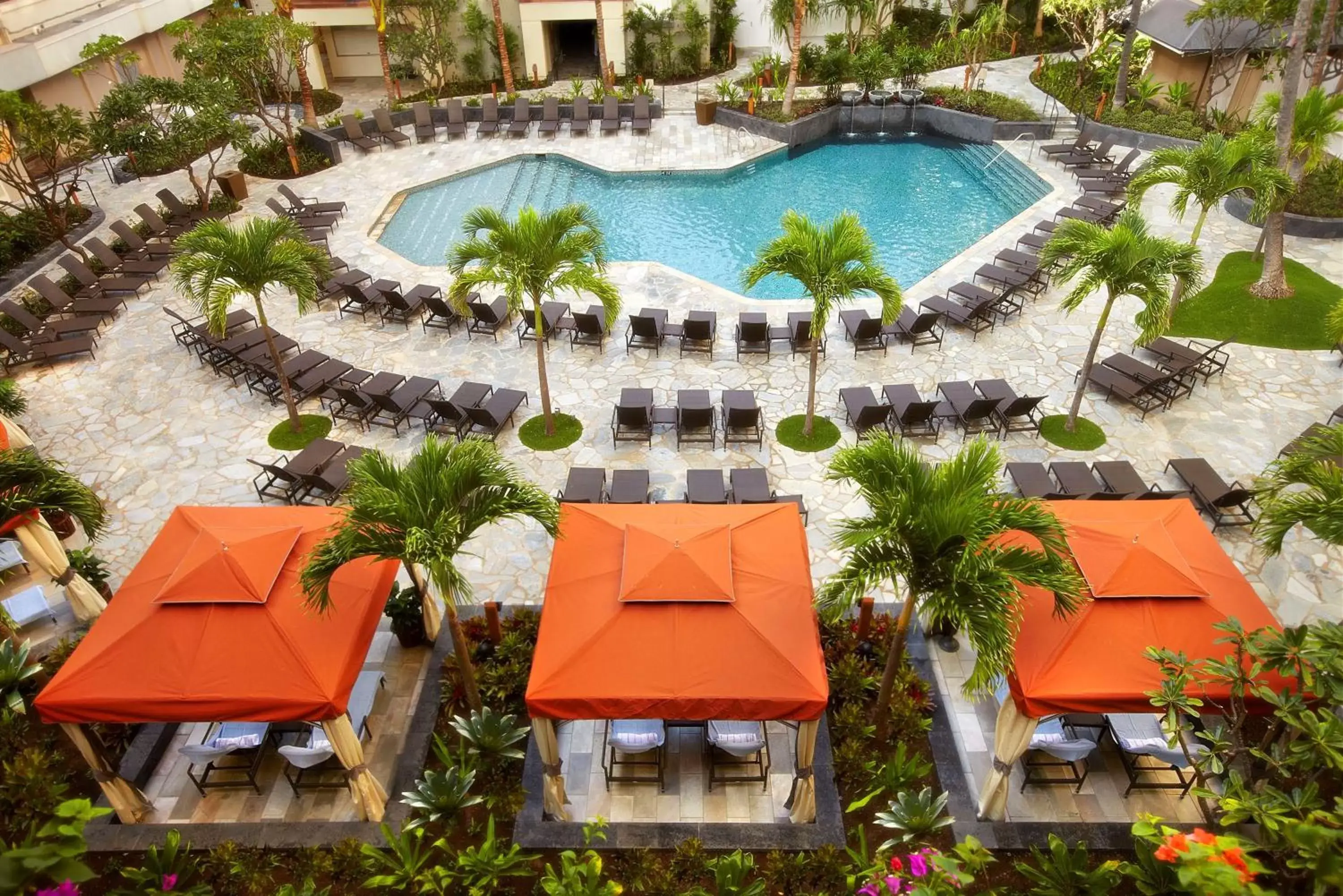 Pool View in Hilton Hawaiian Village Waikiki Beach Resort