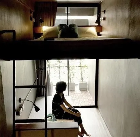 Guests in In a Box Hostel