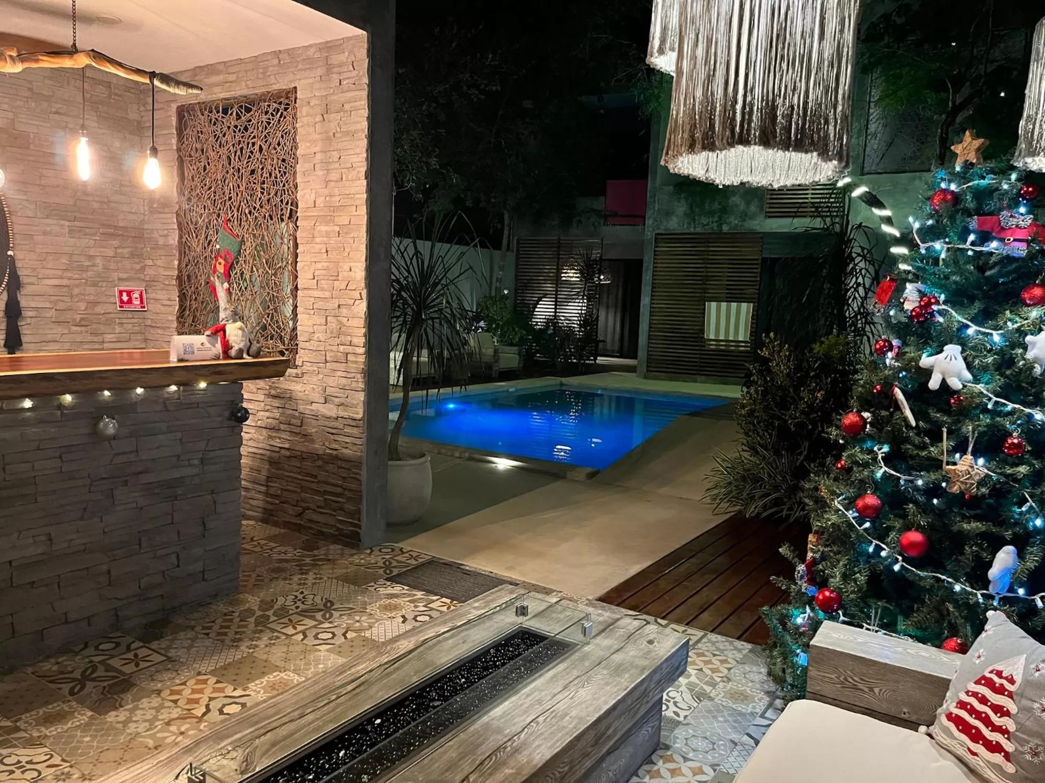 Inner courtyard view in Little Gem Hotel Tulum La Veleta