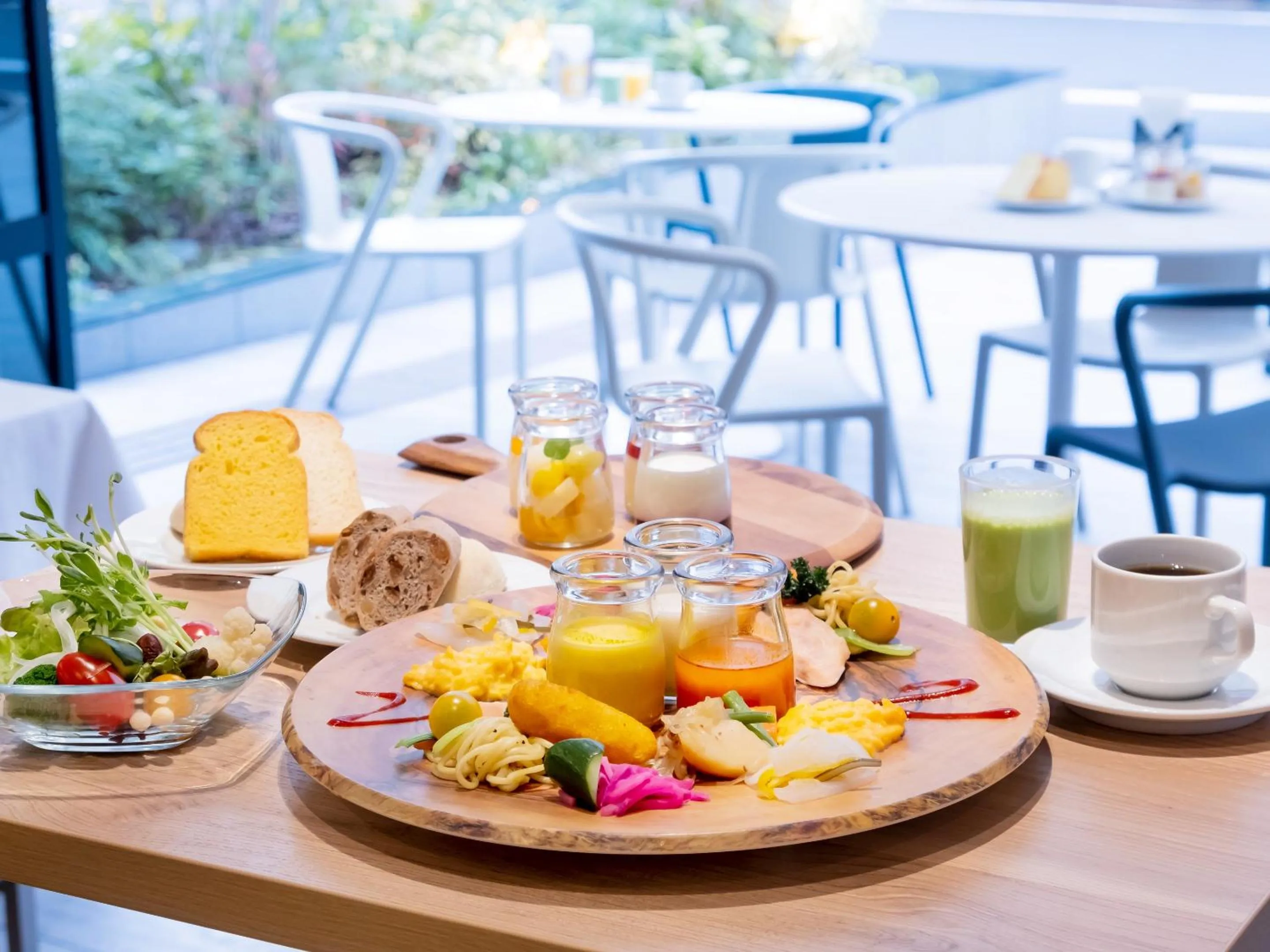 Buffet breakfast in Quintessa Hotel Osaka Shinsaibashi Comic & Books