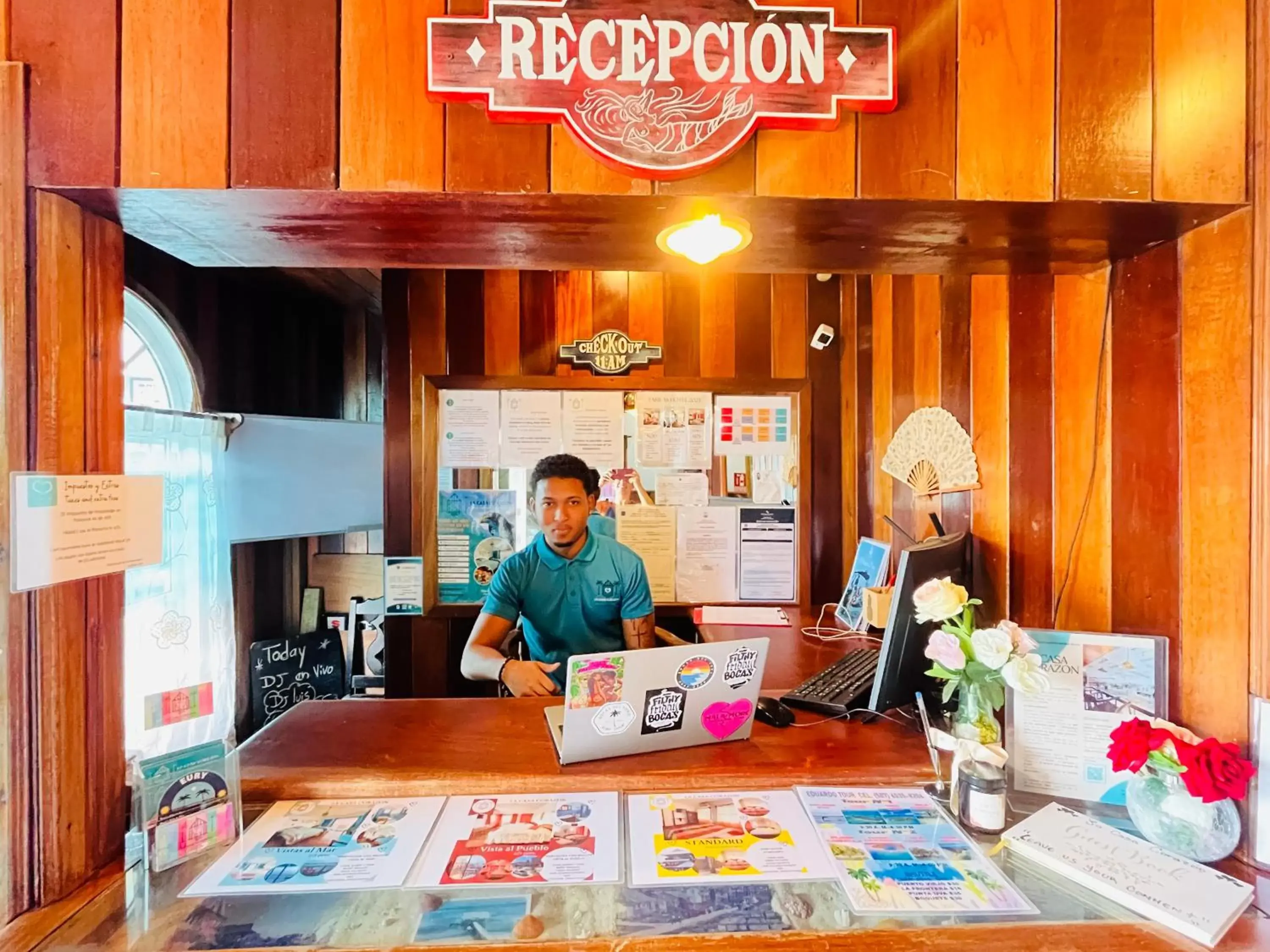 Lobby or reception in La Casa Corazón