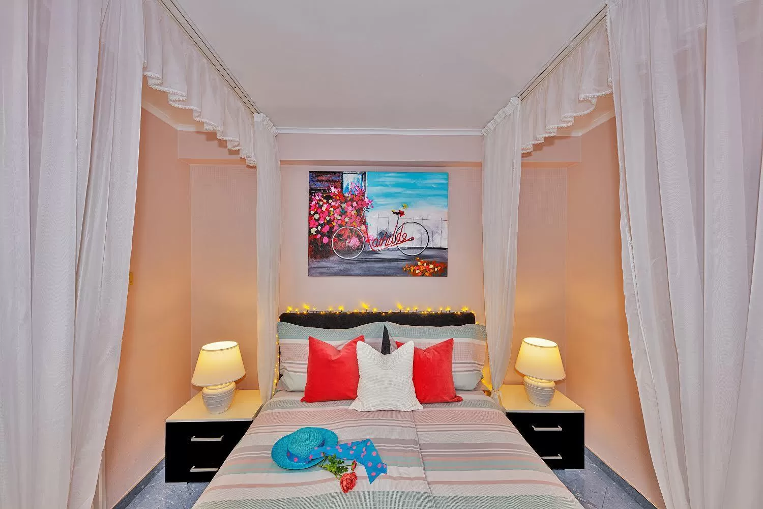 Bed in Vintiamo Apartmanok