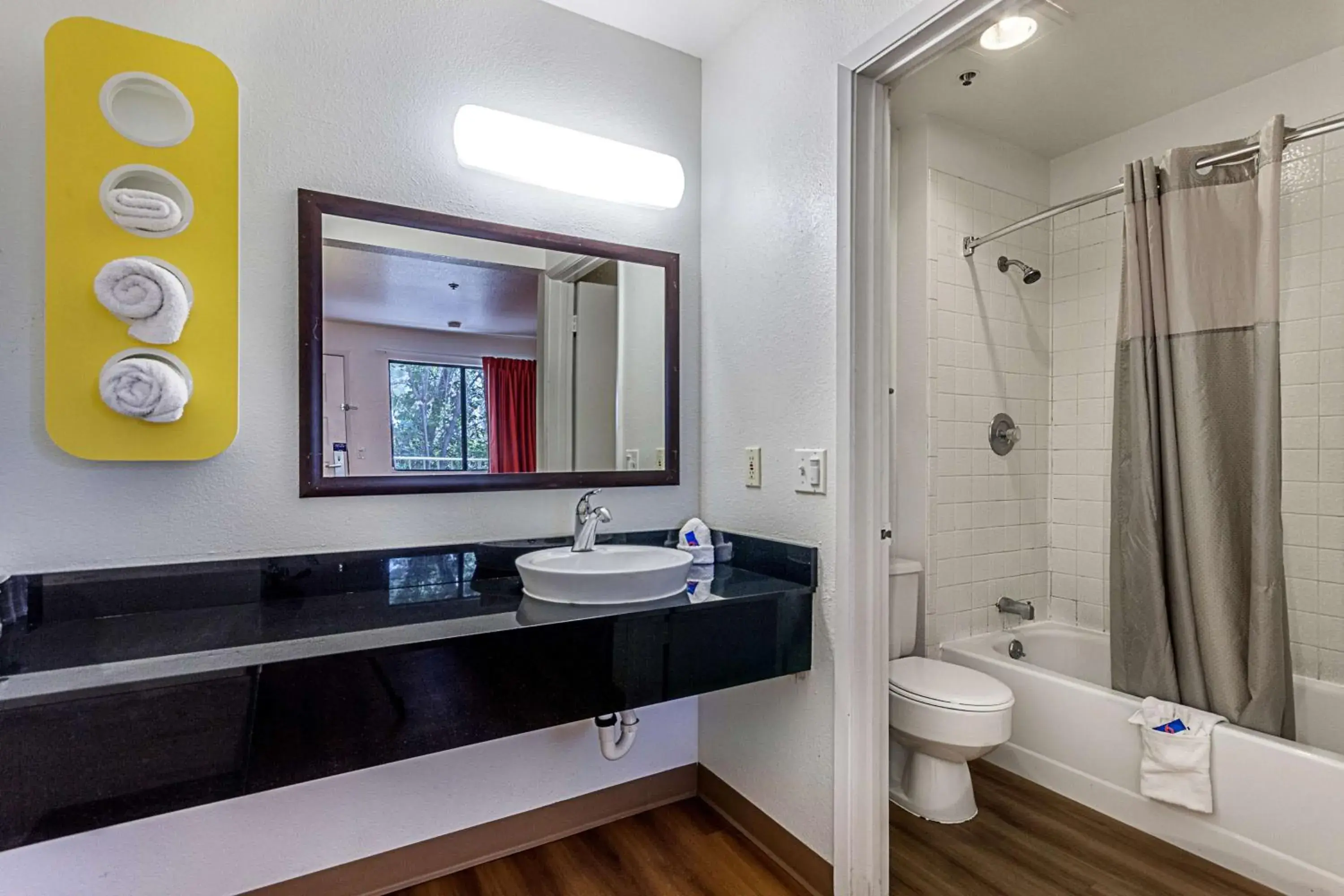 Shower, Bathroom in Motel 6-Fresno, CA