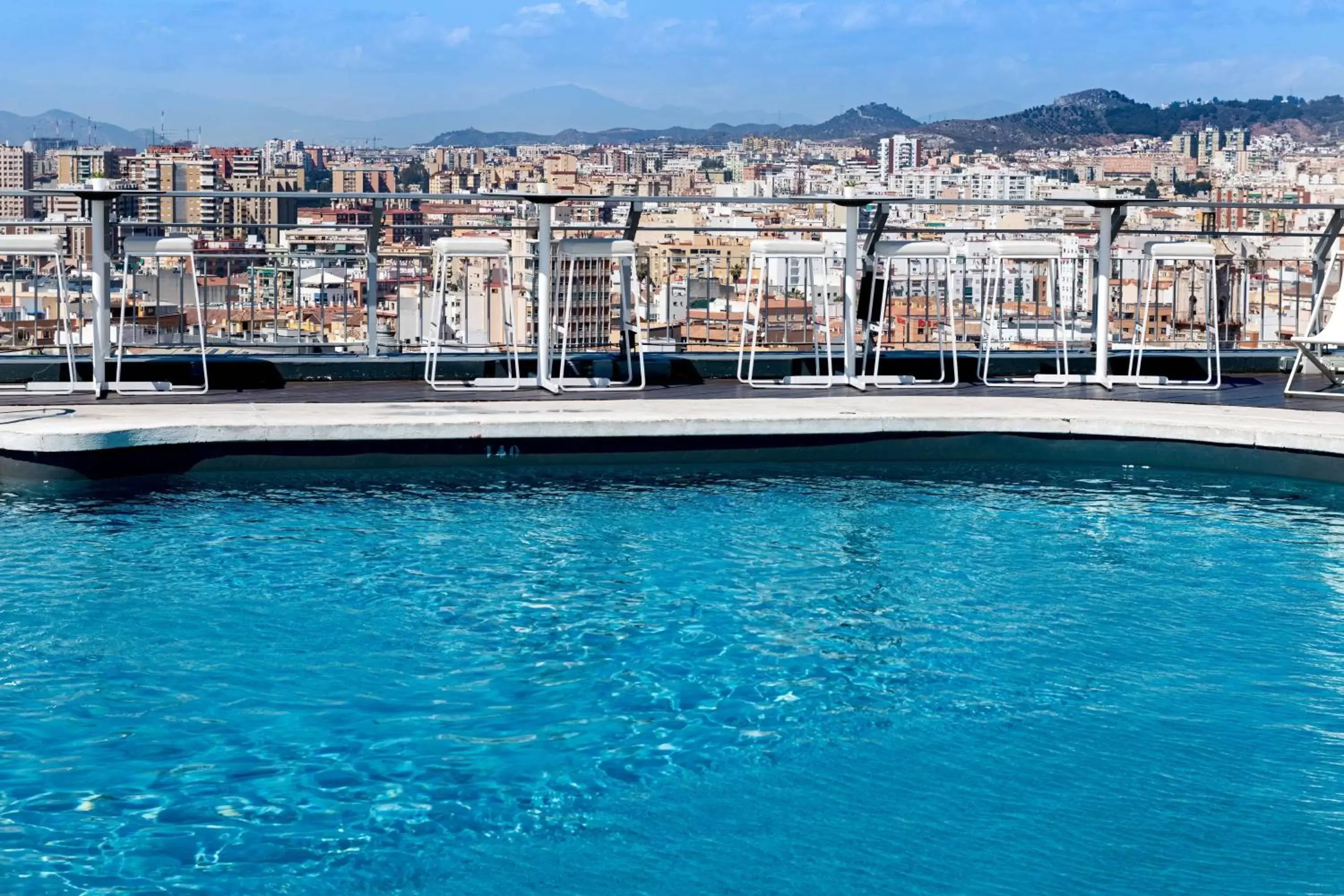 Swimming Pool in AC Hotel Málaga Palacio by Marriott