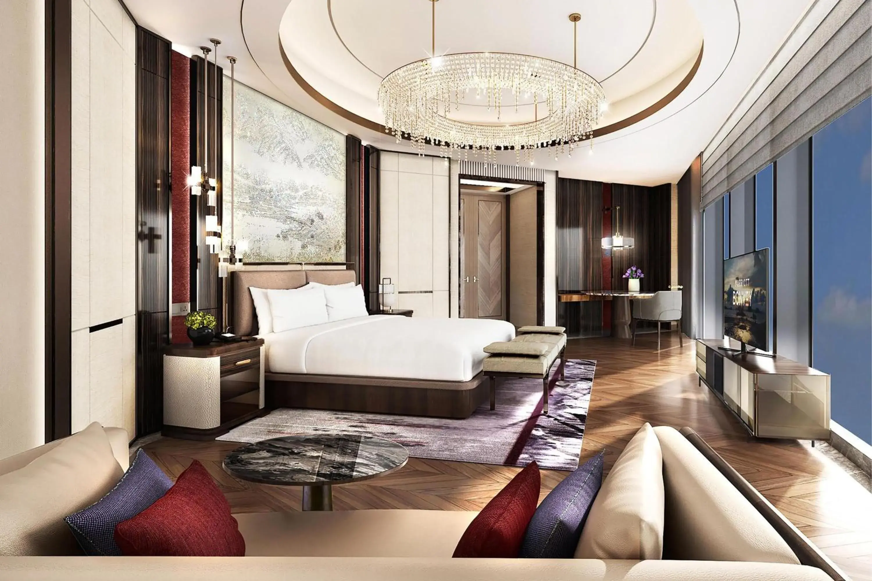 Bedroom in Zhuhai Marriott Hotel Jinwan
