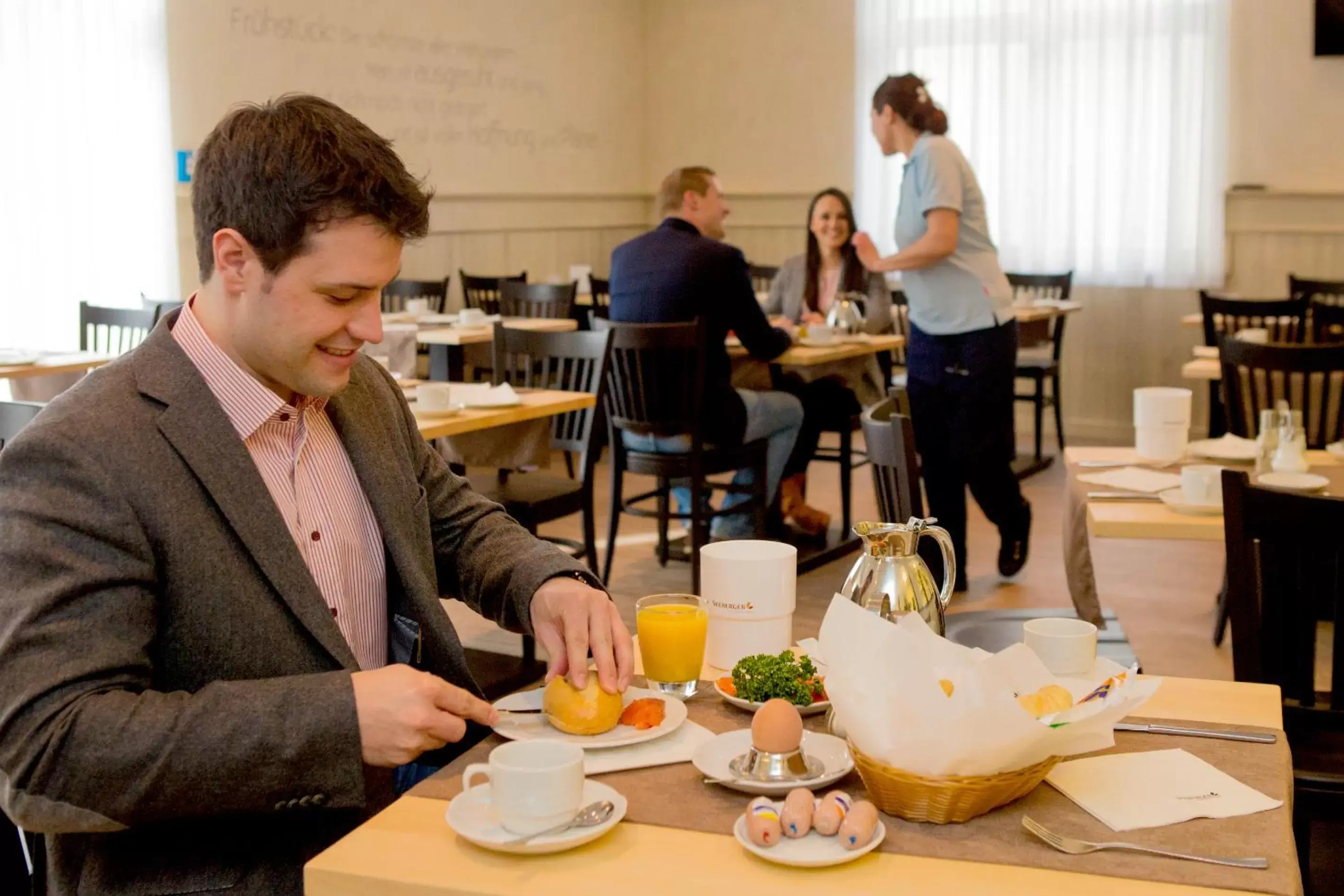 Buffet breakfast, Guests in Hotel & Restaurant Goldener Pflug