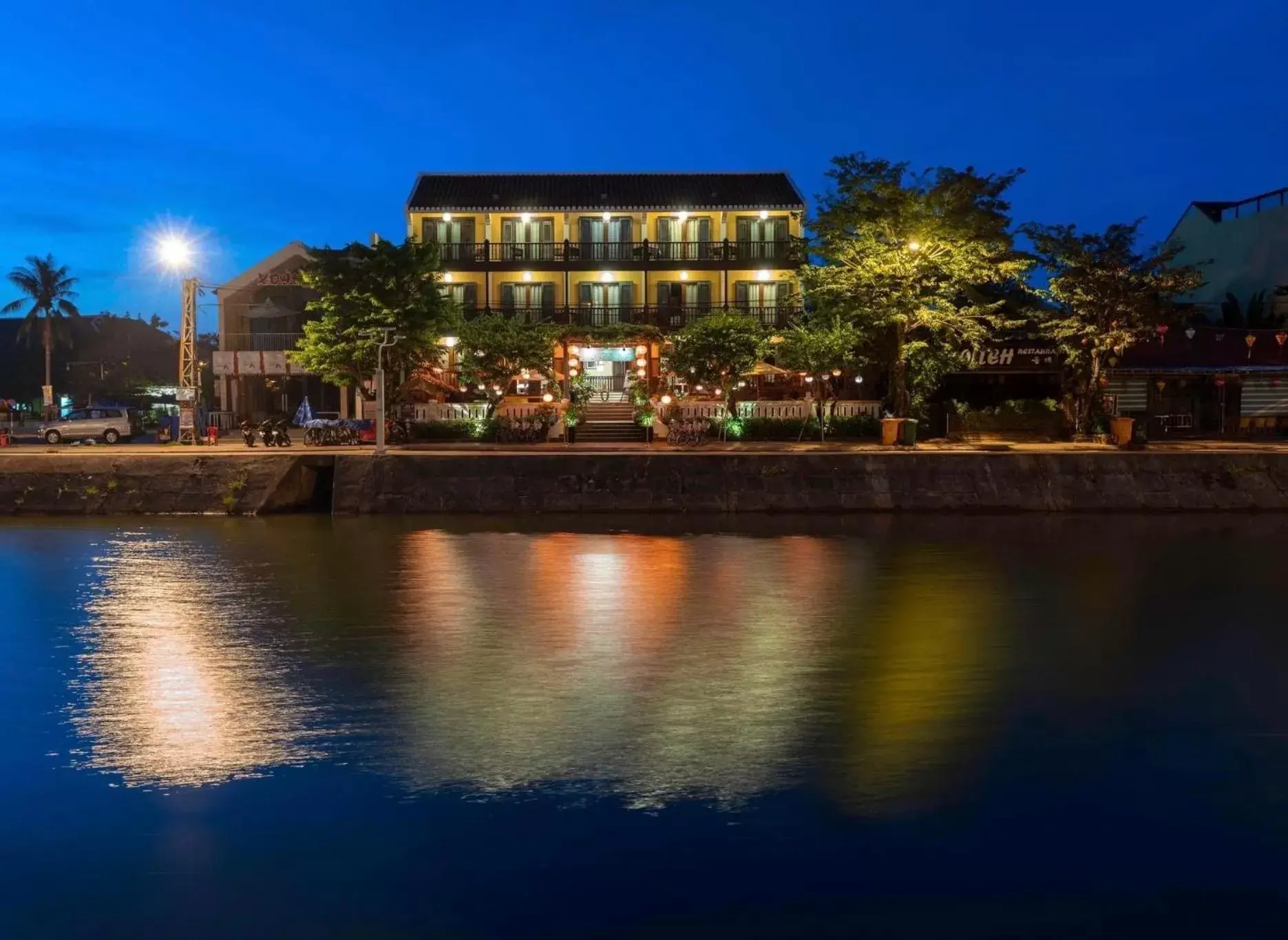 Night, Property Building in Little Hoi An . A Boutique Hotel & Spa