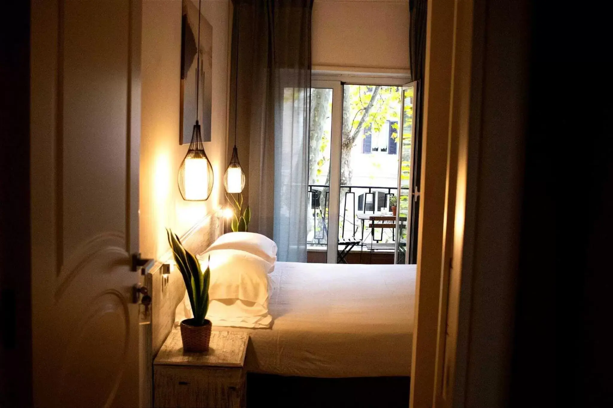 Bedroom, Bed in In Trastevere House