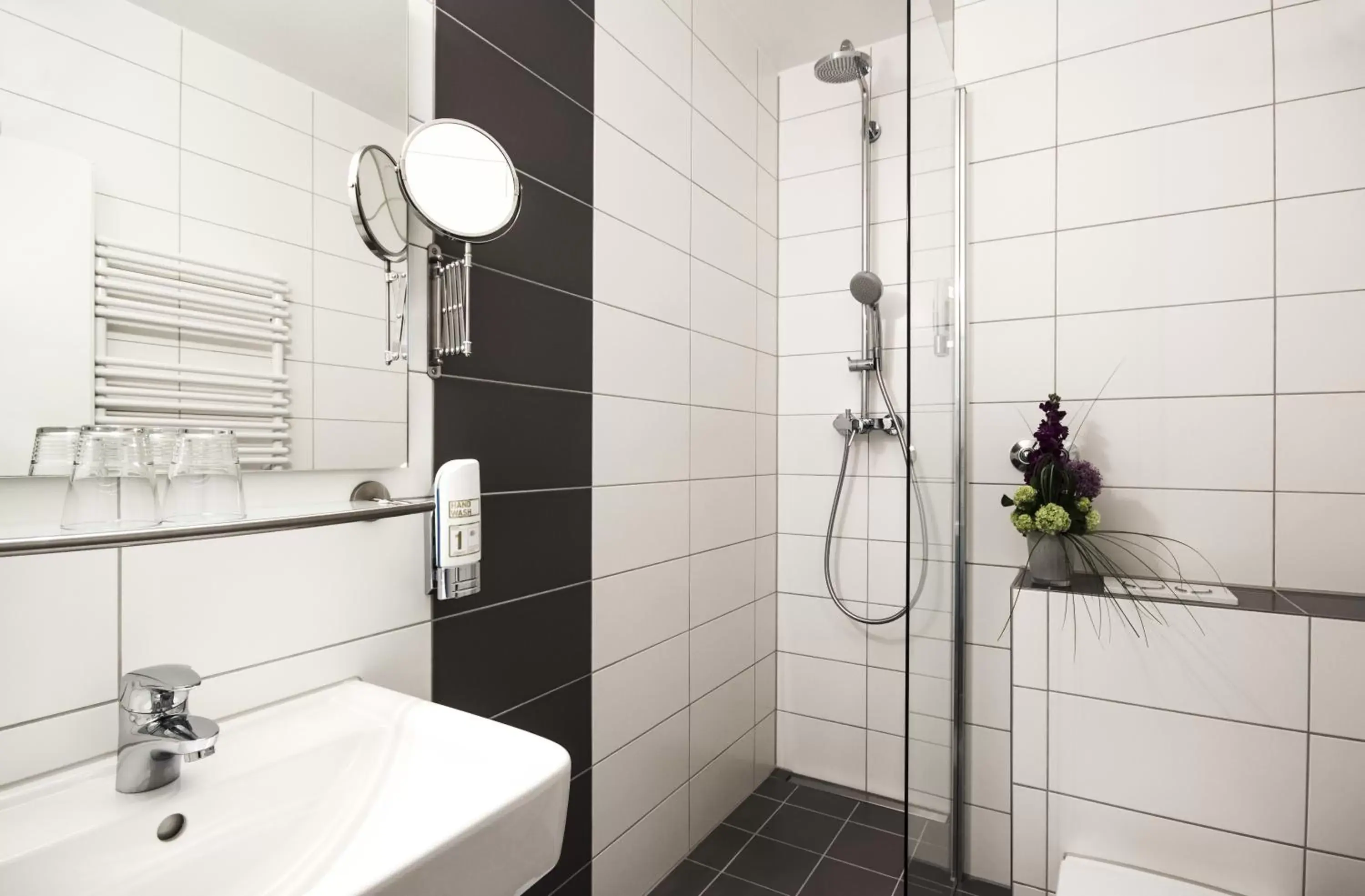 Shower, Bathroom in Hotel Metropol by Maier Privathotels