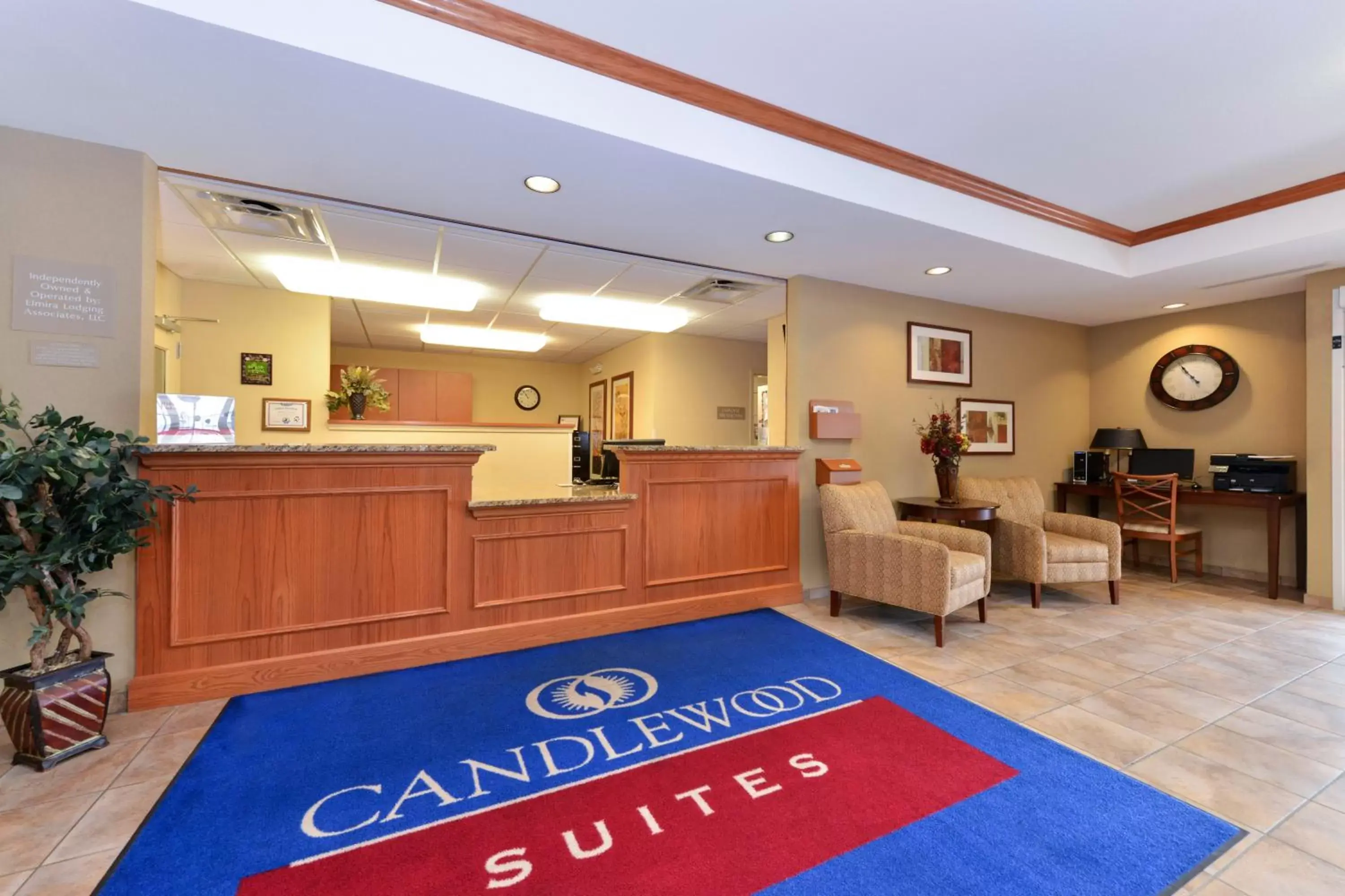 Lobby or reception, Lobby/Reception in Candlewood Suites Elmira Horseheads, an IHG Hotel