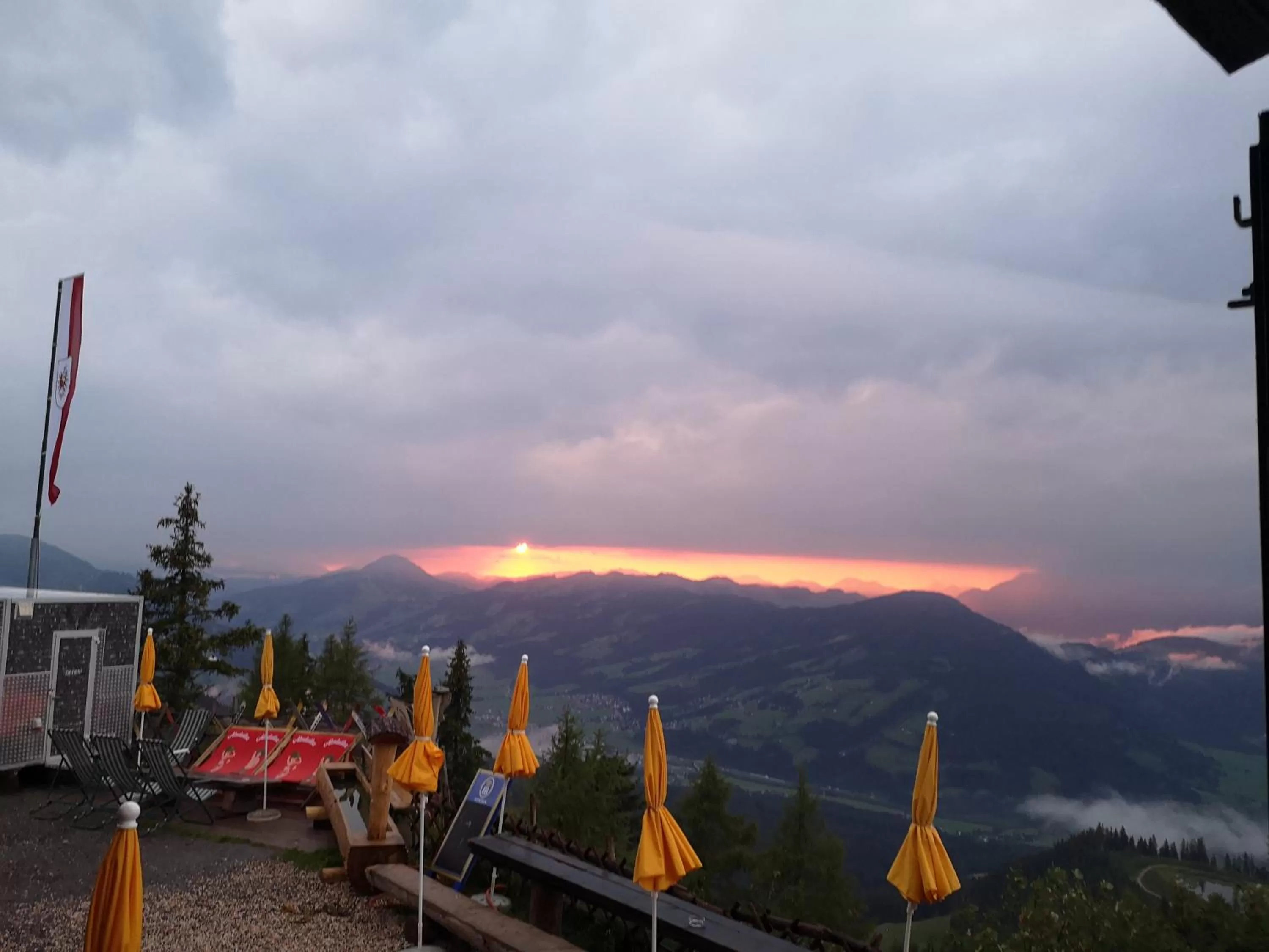 Hocheckhuette On Top of the Kitzbuehel Hahnenkamm Mountain