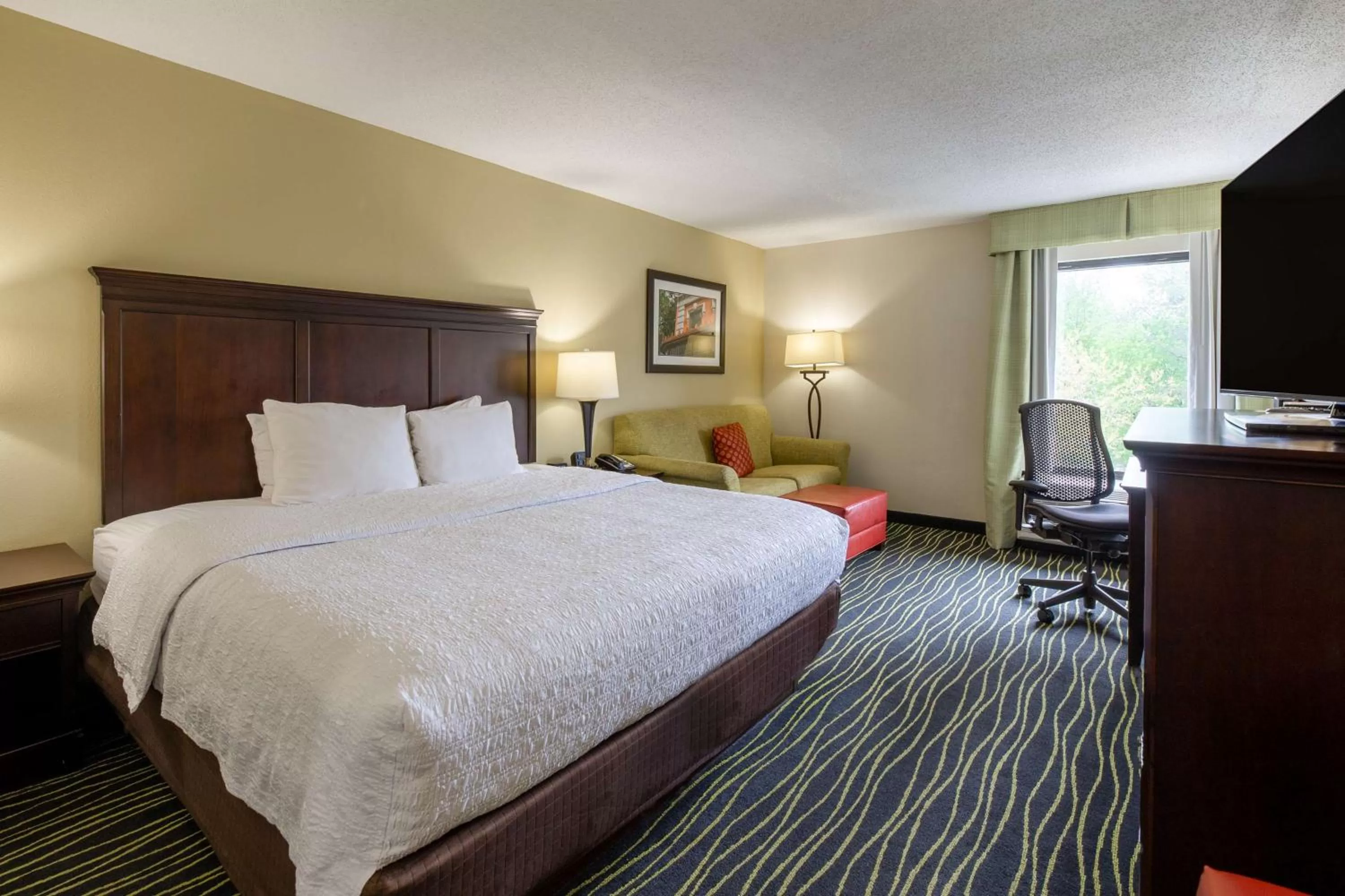 Living room, Bed in Hampton Inn Columbia I-26/Harbison Blvd