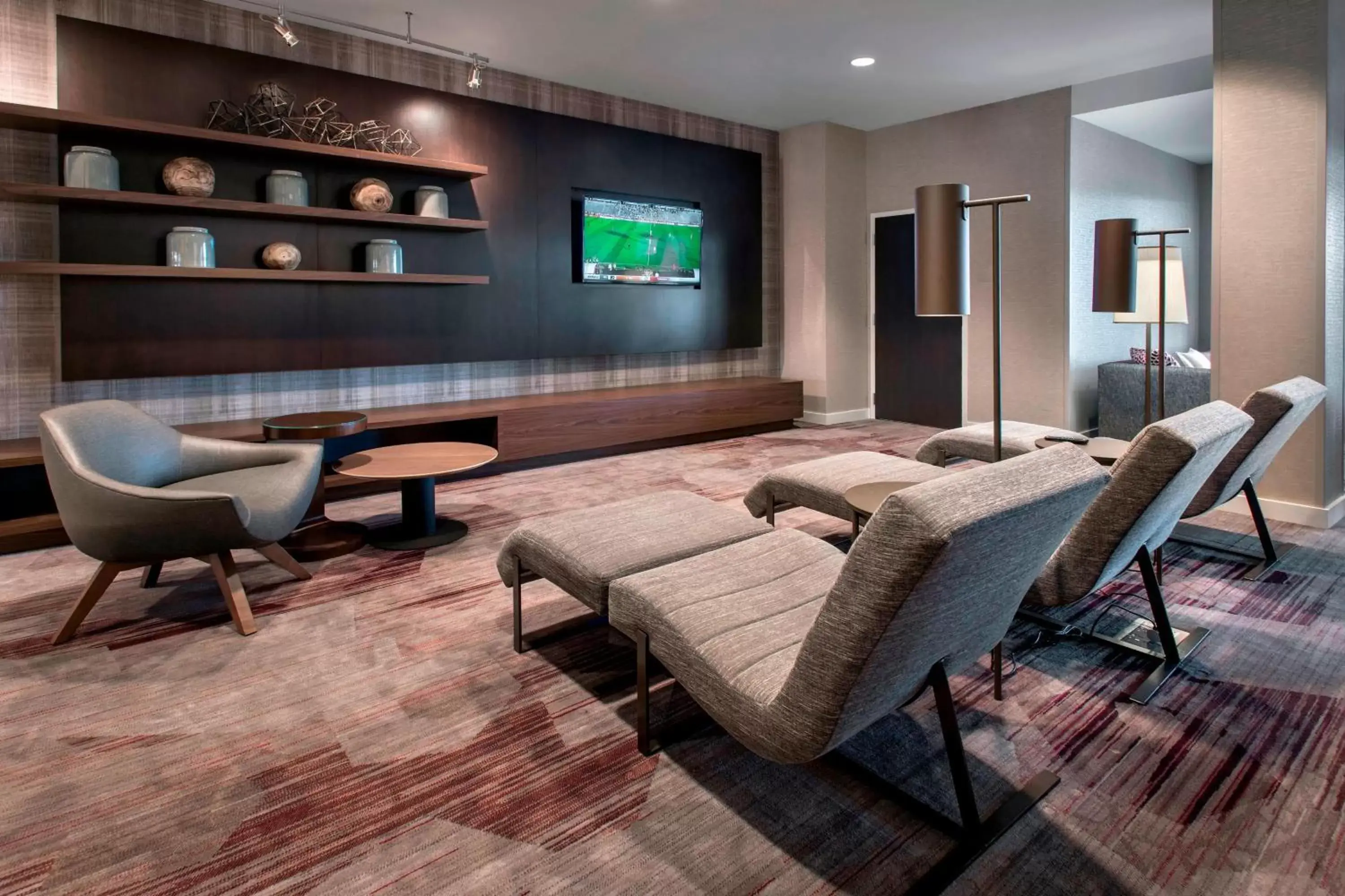 Lobby or reception, Seating Area in Courtyard by Marriott Schenectady at Mohawk Harbor