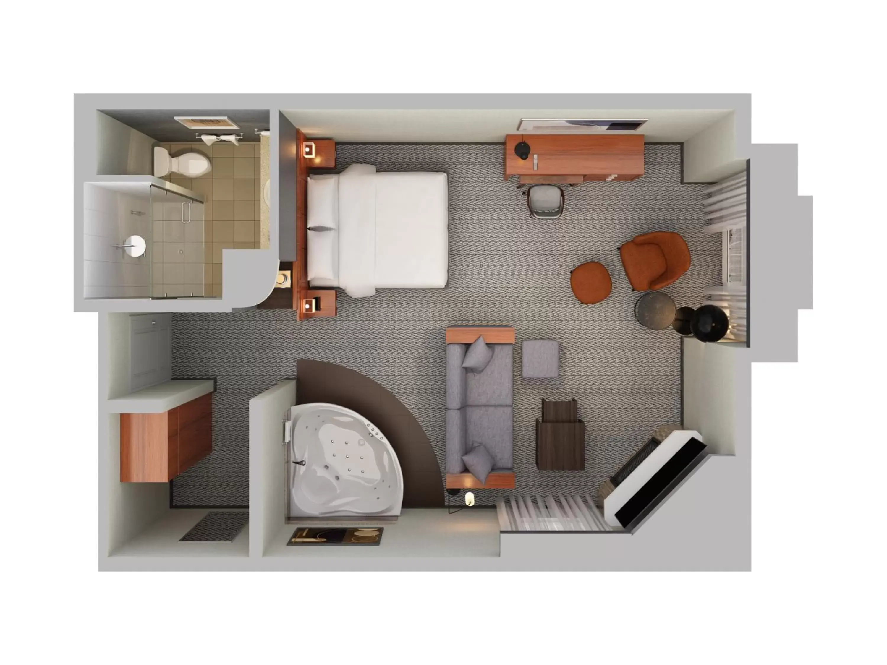 Living room, Floor Plan in Courtyard by Marriott Waterloo St. Jacobs