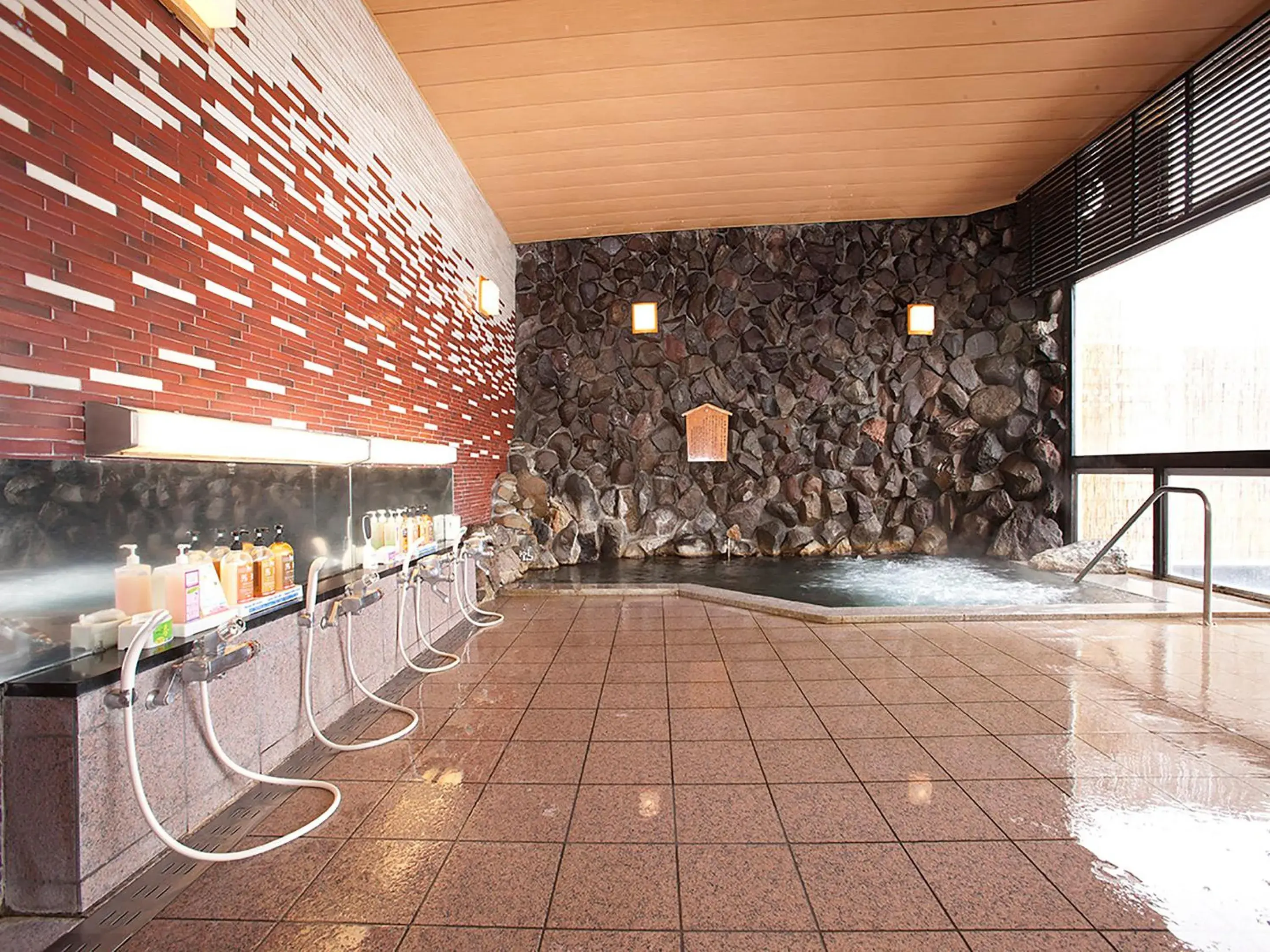 Hot Spring Bath in Ryokan Biyunoyado