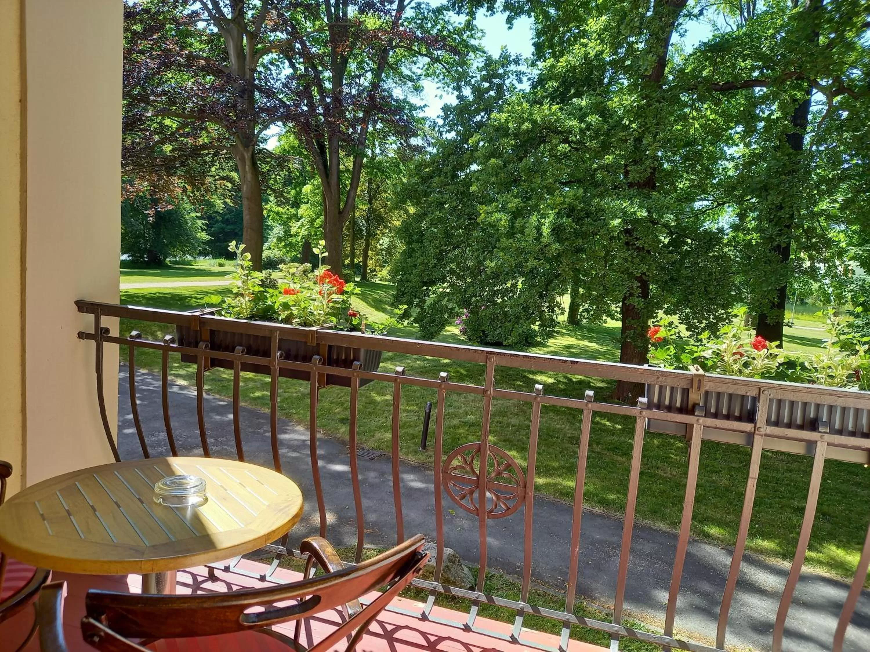 Garden view in Parkhotel Bad Schandau mit SPA