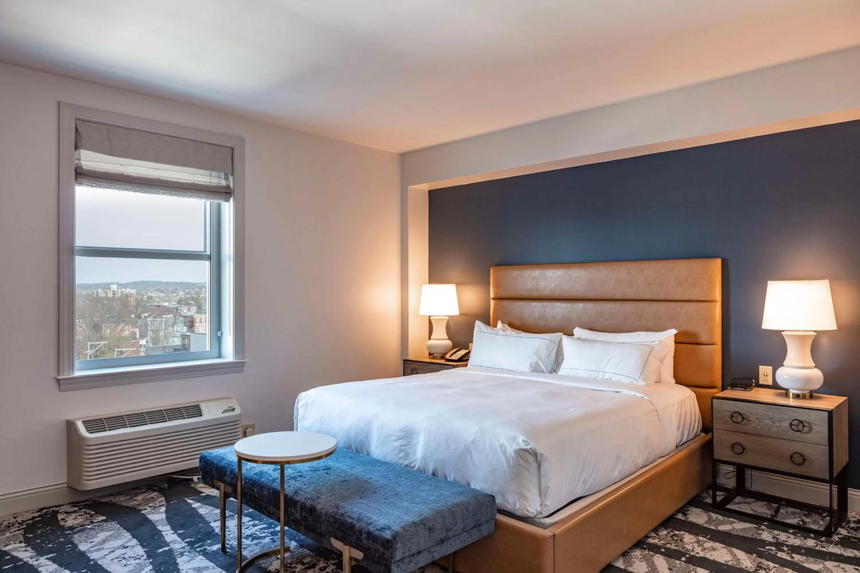 View (from property/room), Bed in The Yorktowne Hotel, Tapestry Collection by Hilton