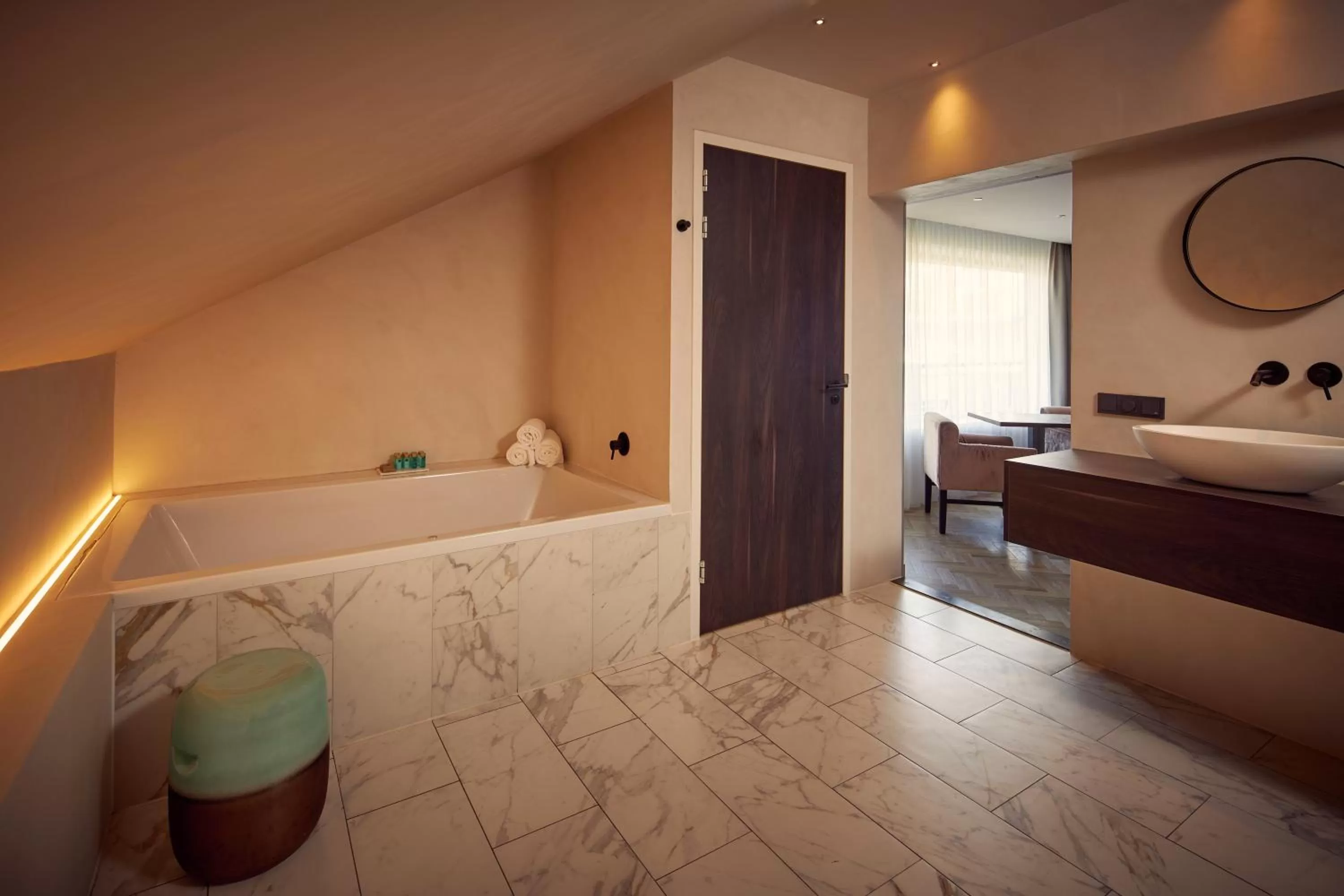 Bathroom, Bed in Van der Valk Hotel Emmeloord