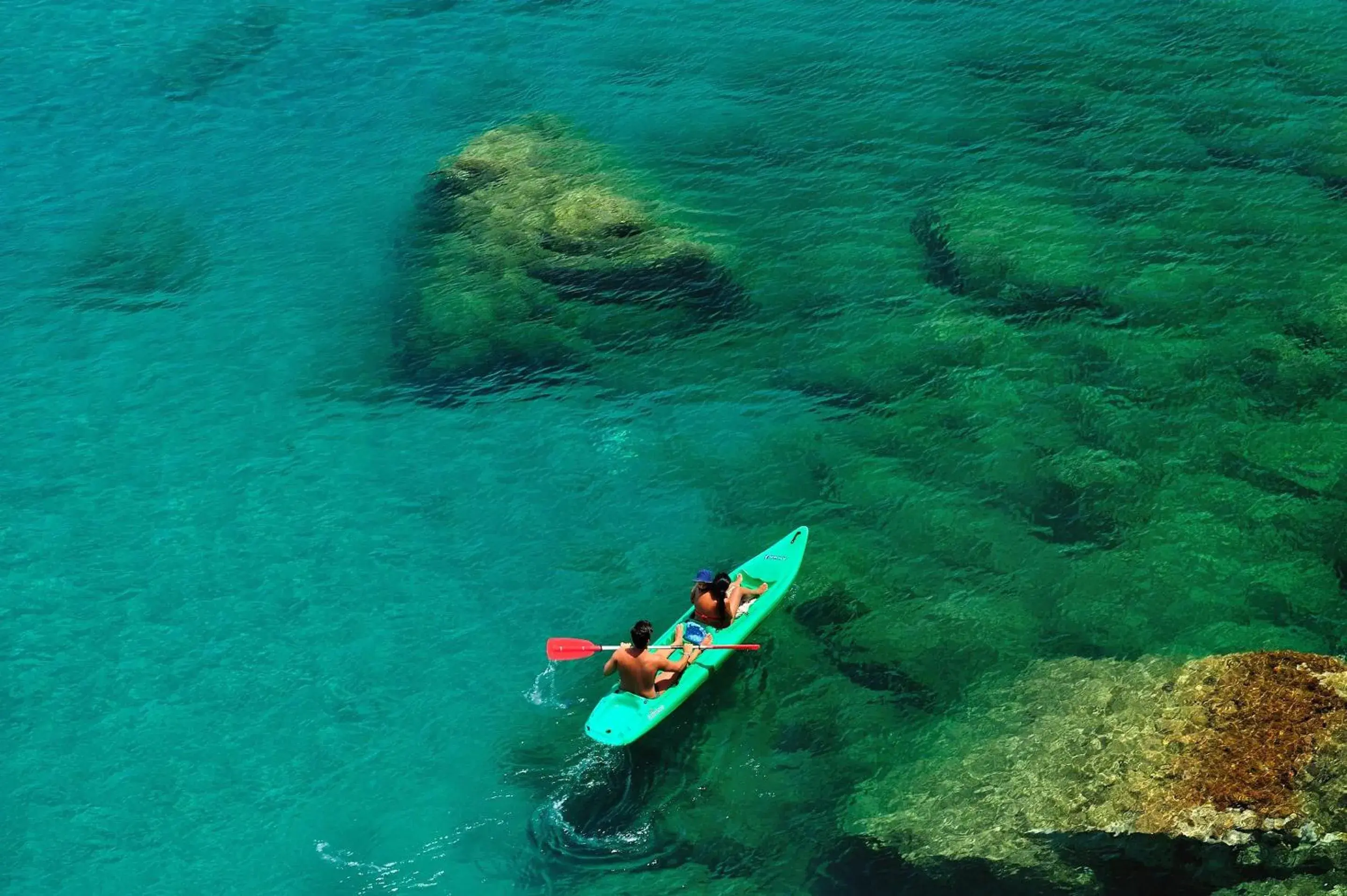 Canoeing in Le Calette Garden & Bay