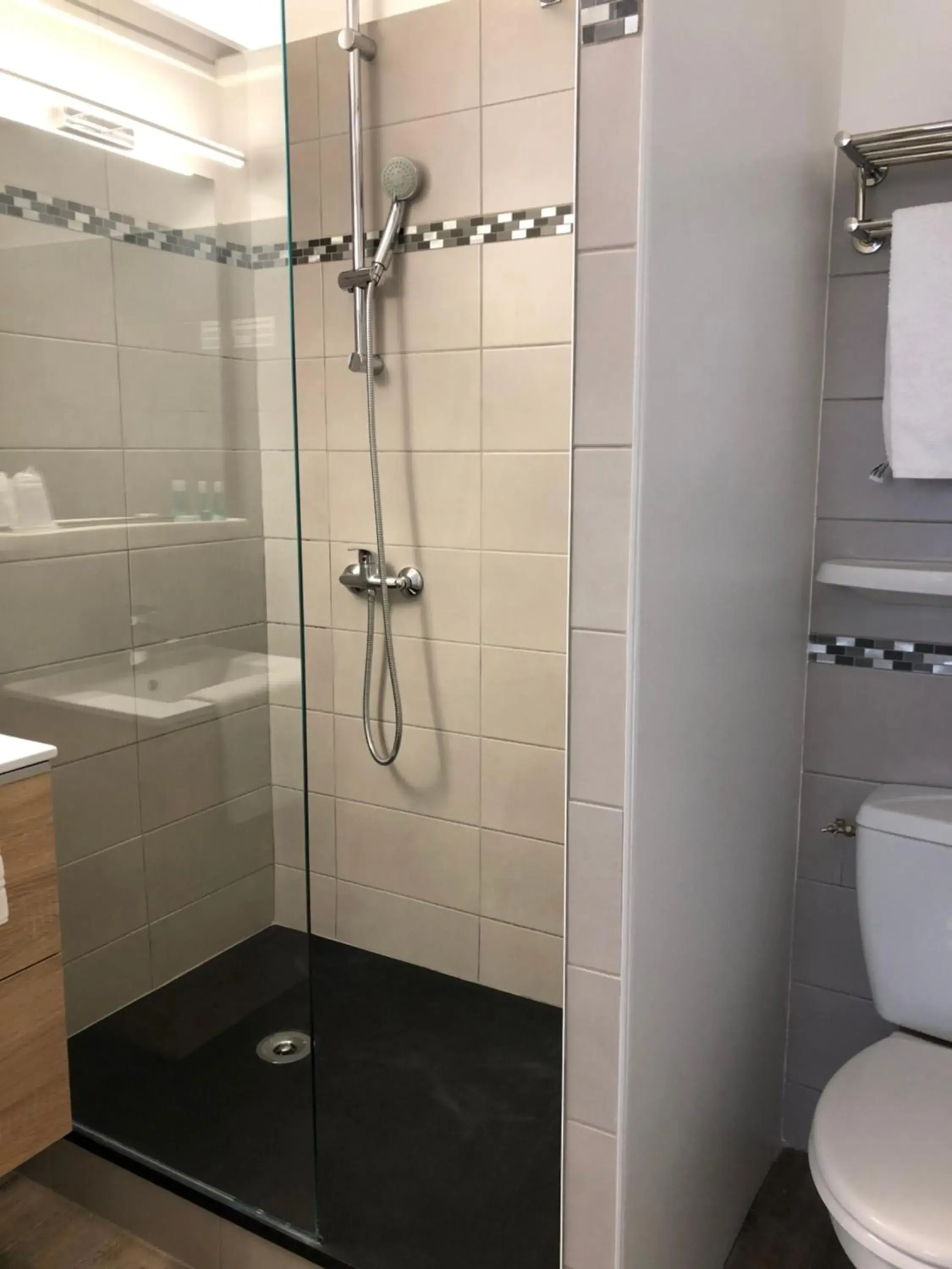 Shower, Bathroom in Hôtel La Côte Océane