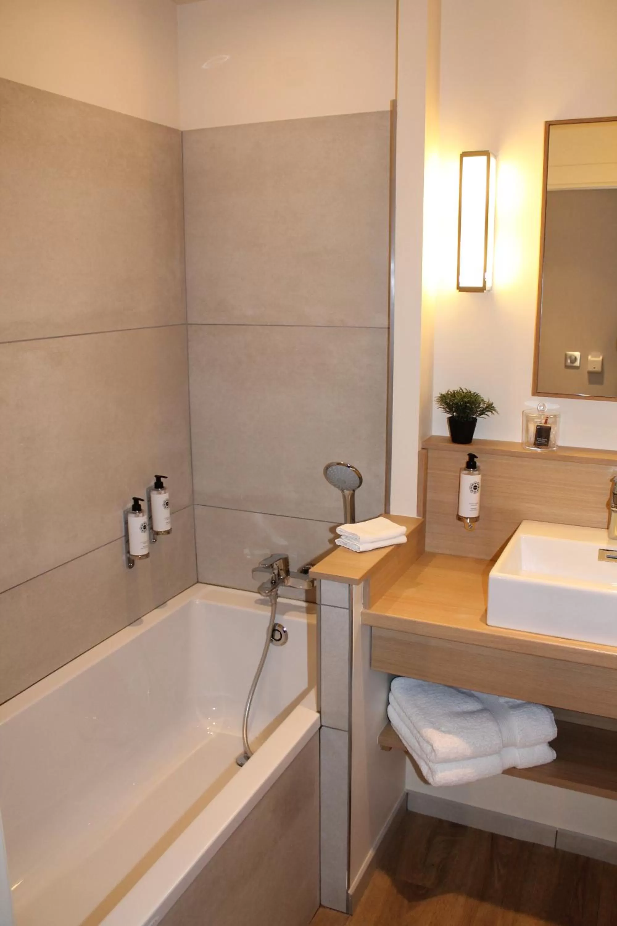 Property building, Bathroom in Hôtel jardin Le Pasteur