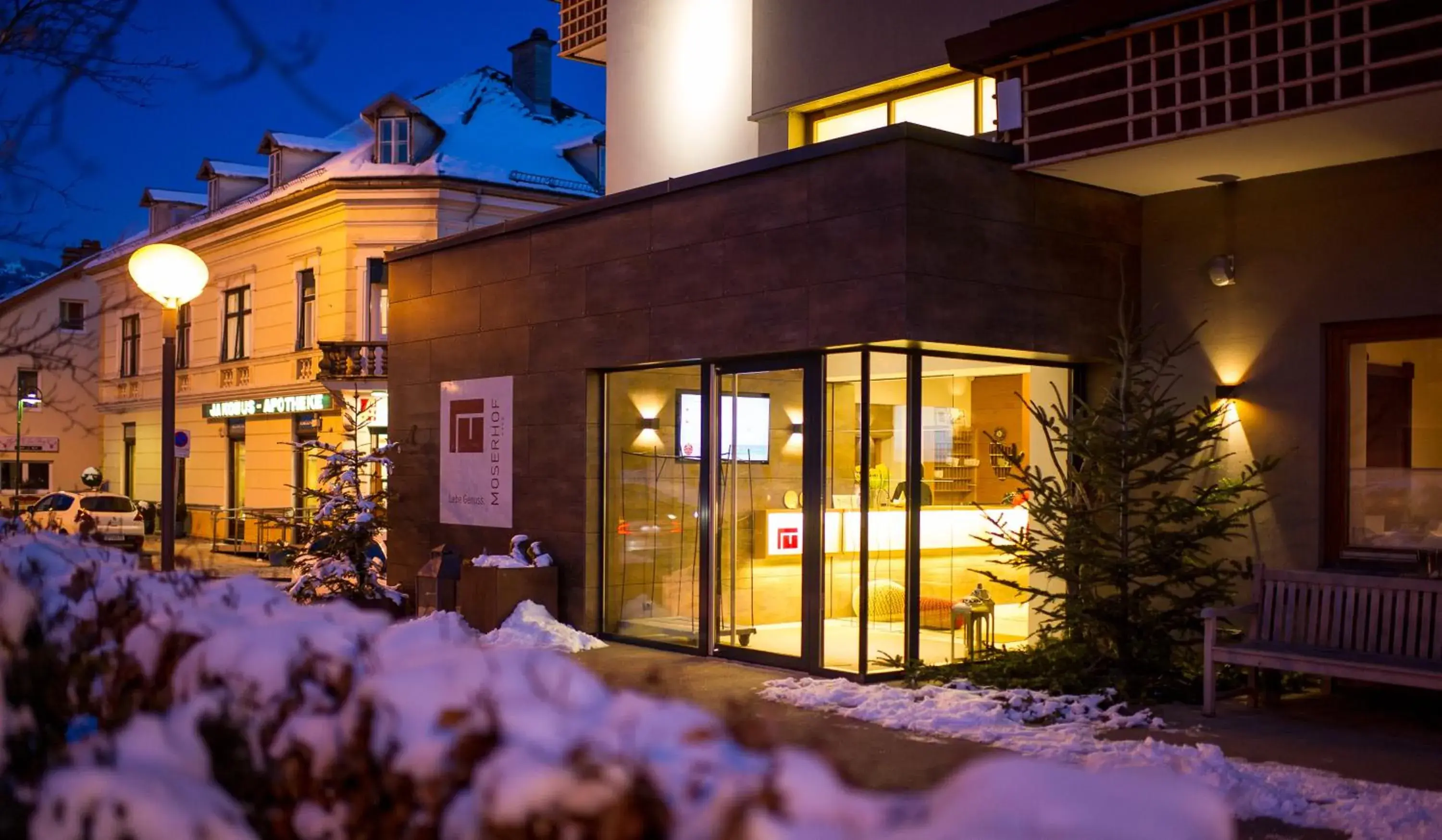 Property building, Winter in Hotel Moserhof