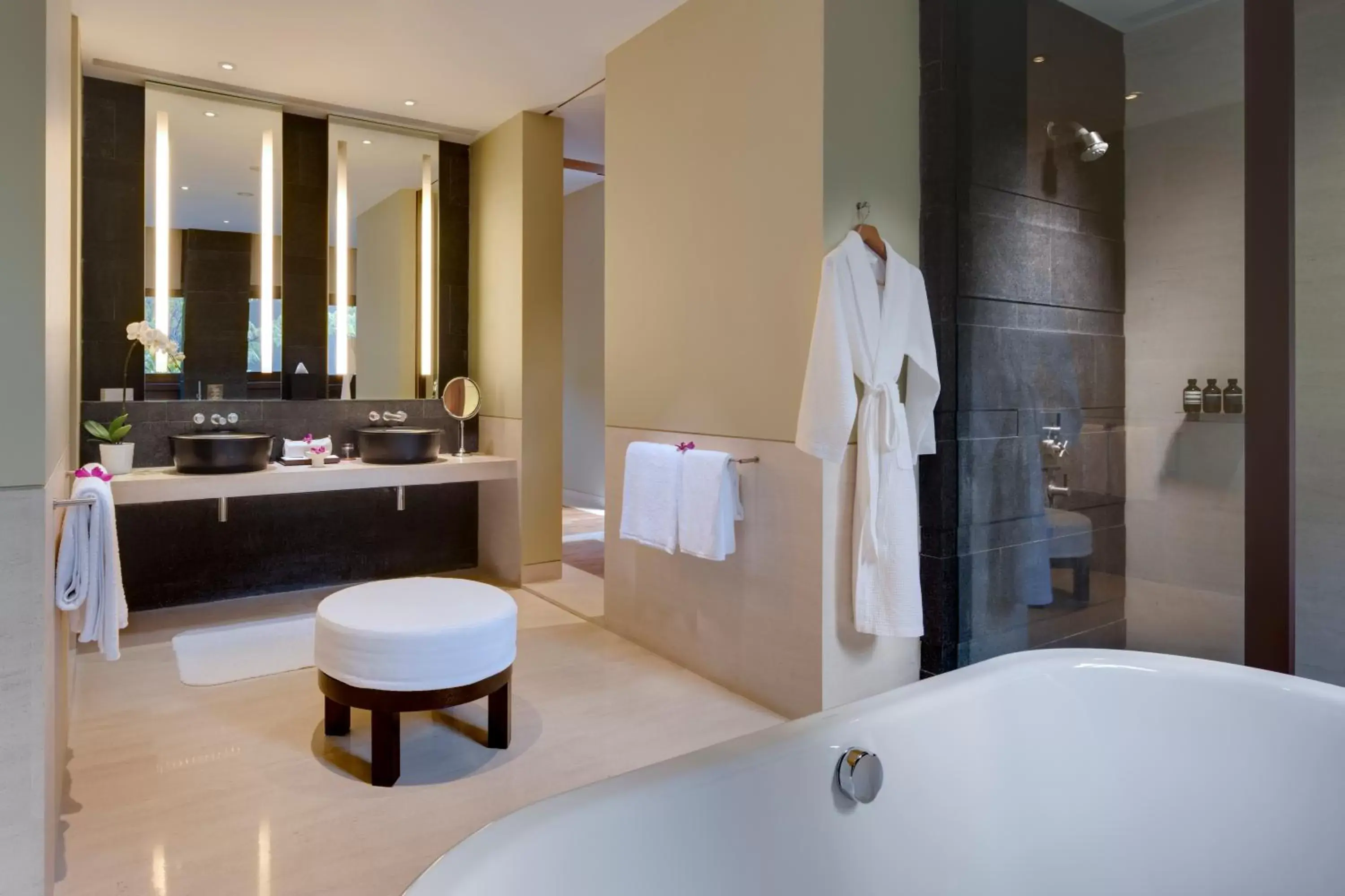 Bathroom in Capella Singapore Bathroom in Capella Singapore