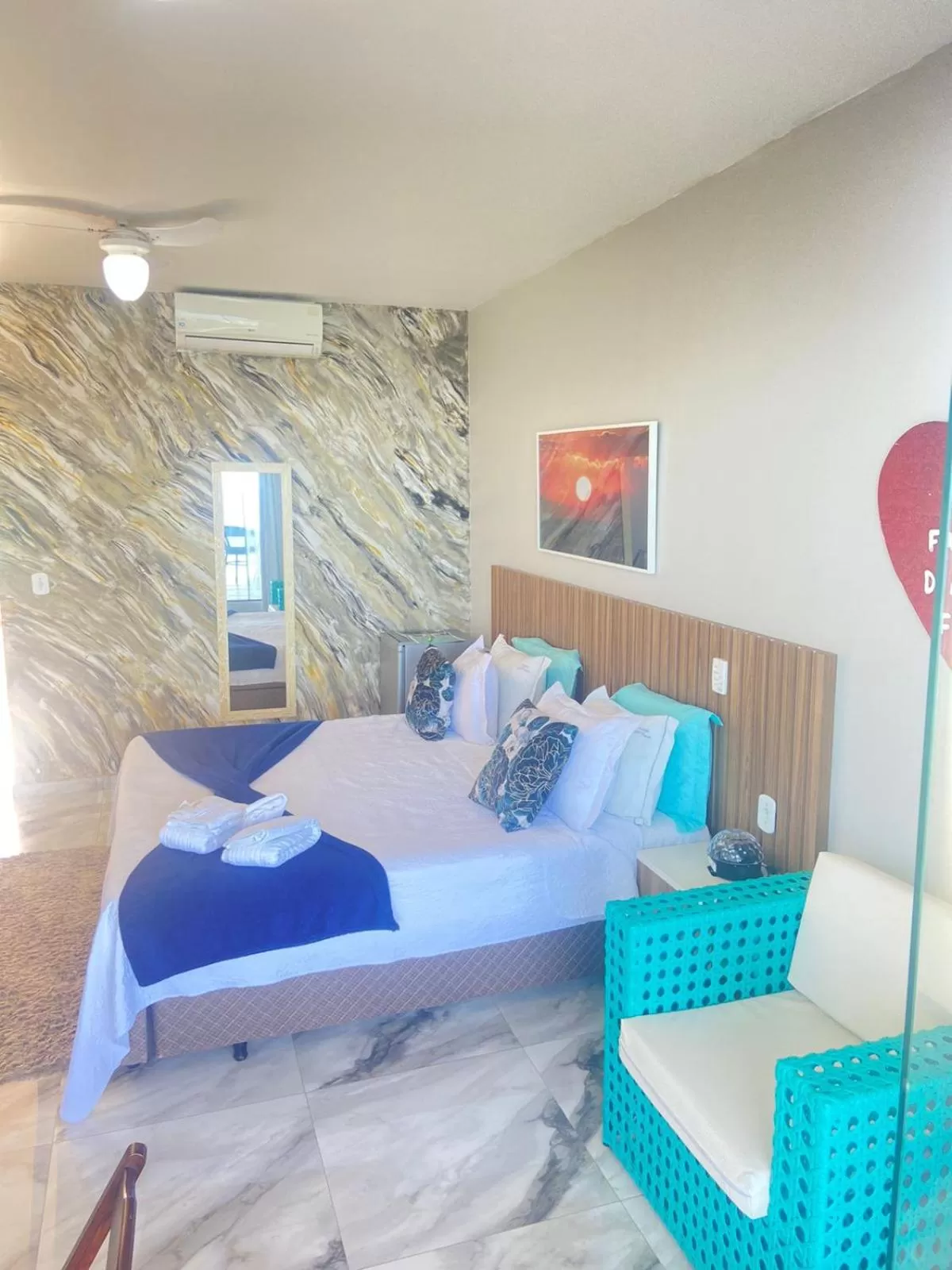 Bed in Pousada e Restaurante Vista Turquesa