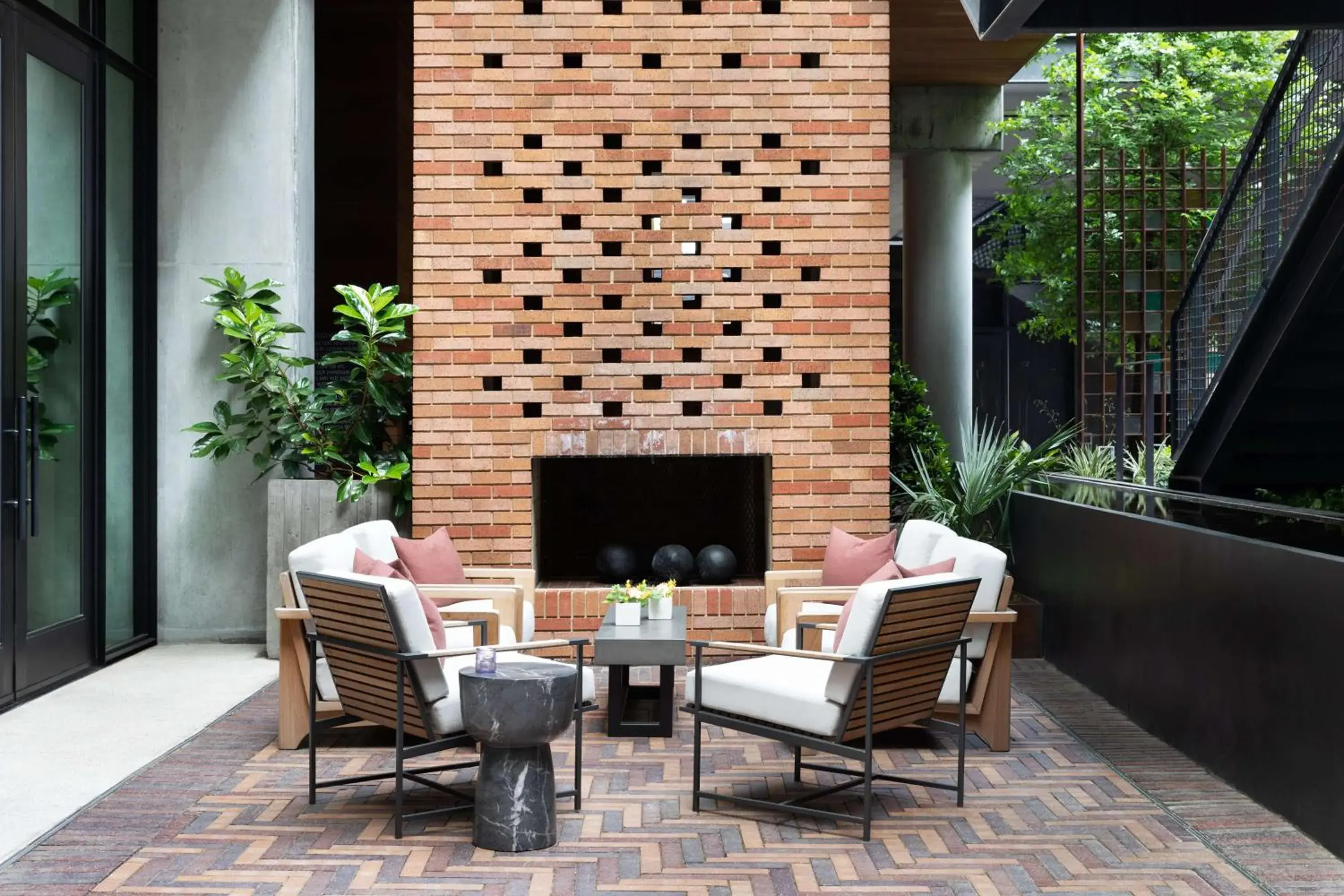 Inner courtyard view in Canopy By Hilton Austin Downtown