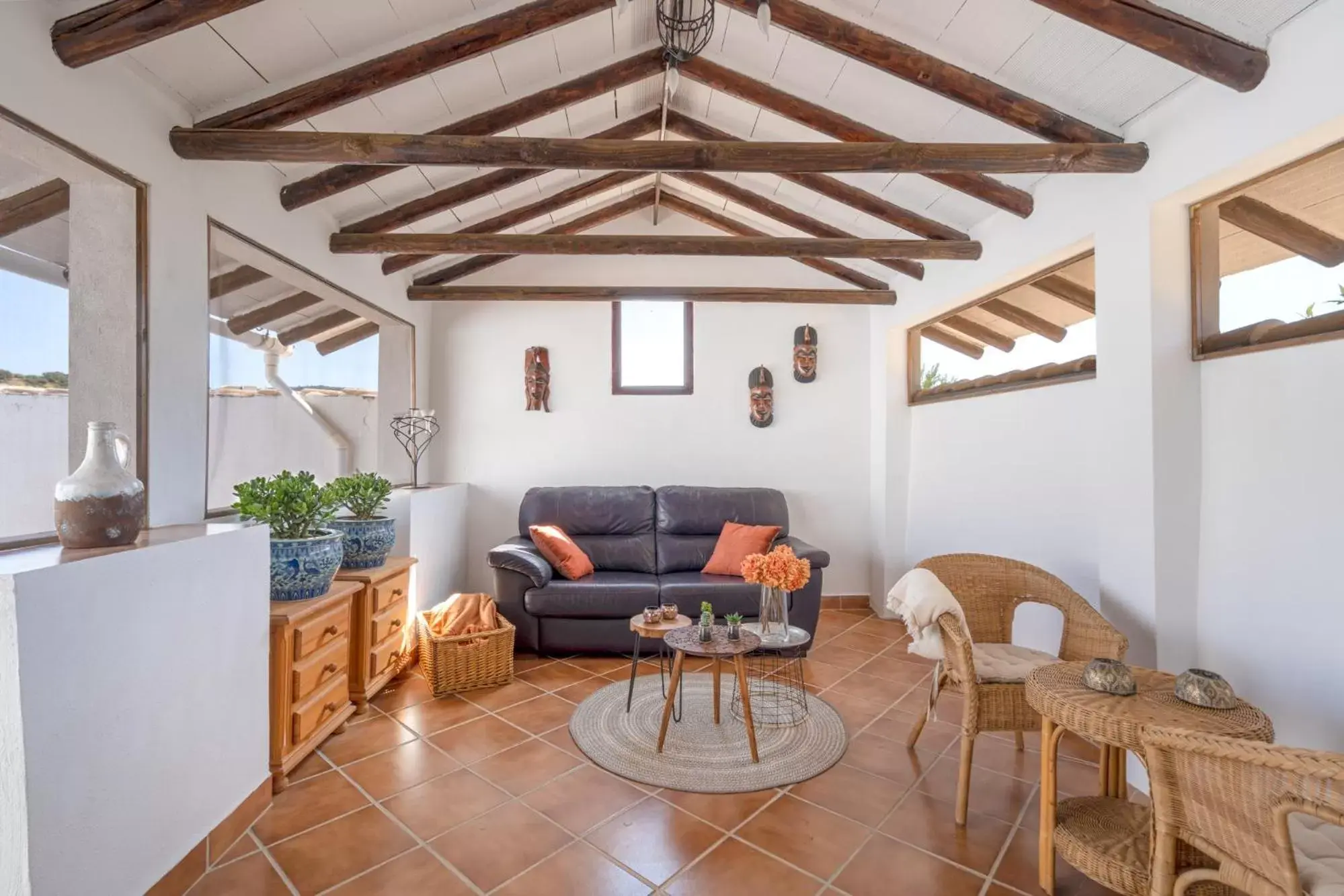 Seating Area in Hacienda la buena vida B&B en appartementen