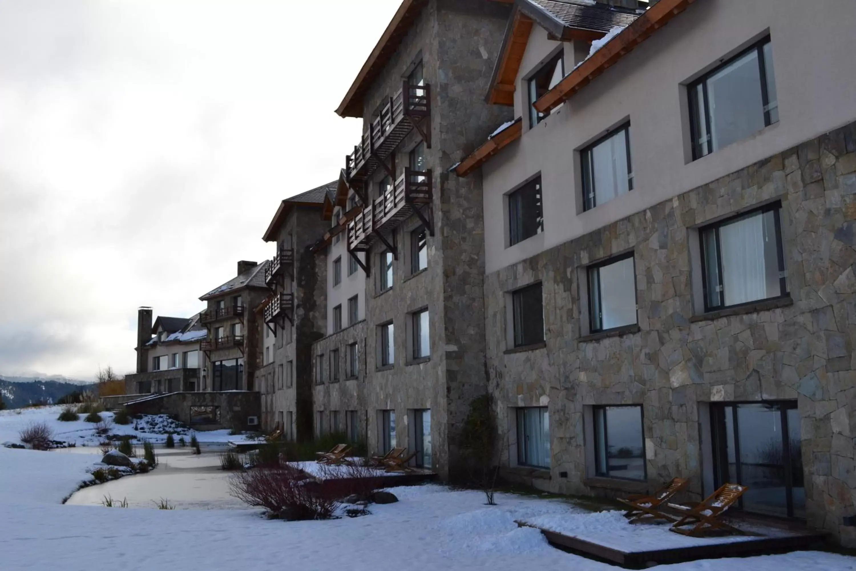 Facade/entrance, Winter in Loi Suites Chapelco Hotel