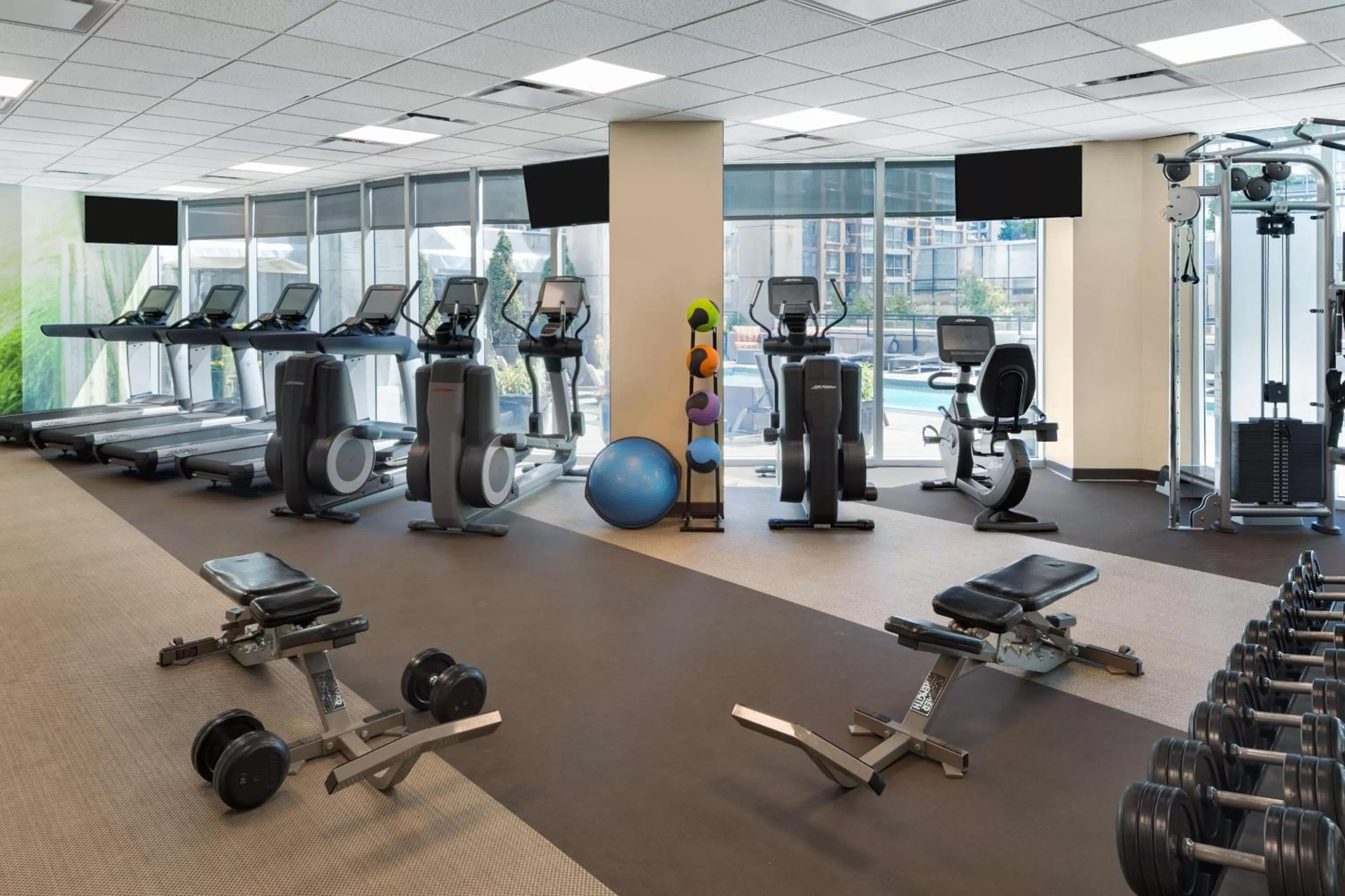 Fitness centre/facilities in Hilton Vancouver Downtown, BC, Canada