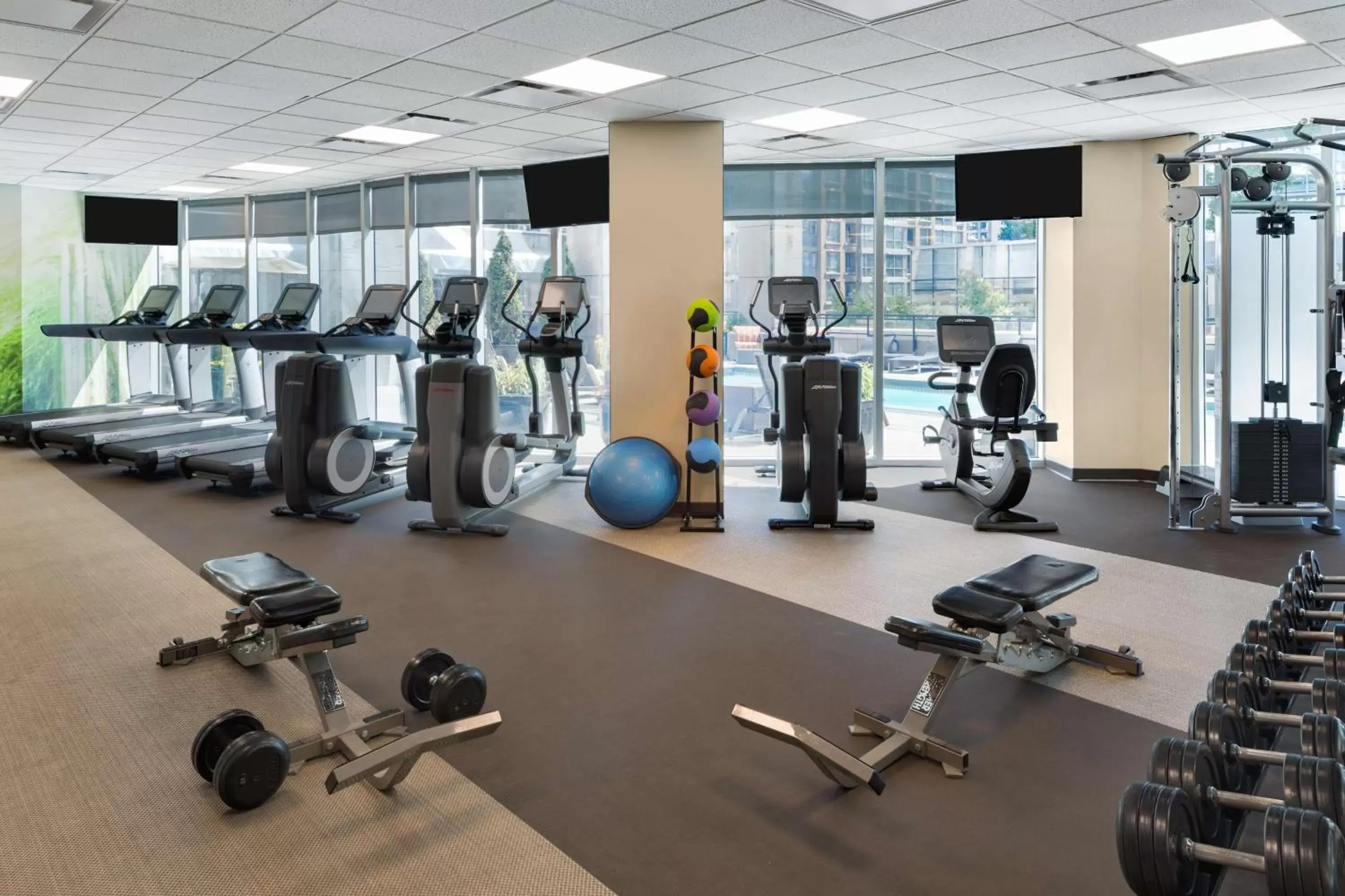 Fitness centre/facilities in Hilton Vancouver Downtown, BC, Canada Fitness centre/facilities in Hilton Vancouver Downtown, BC, Canada