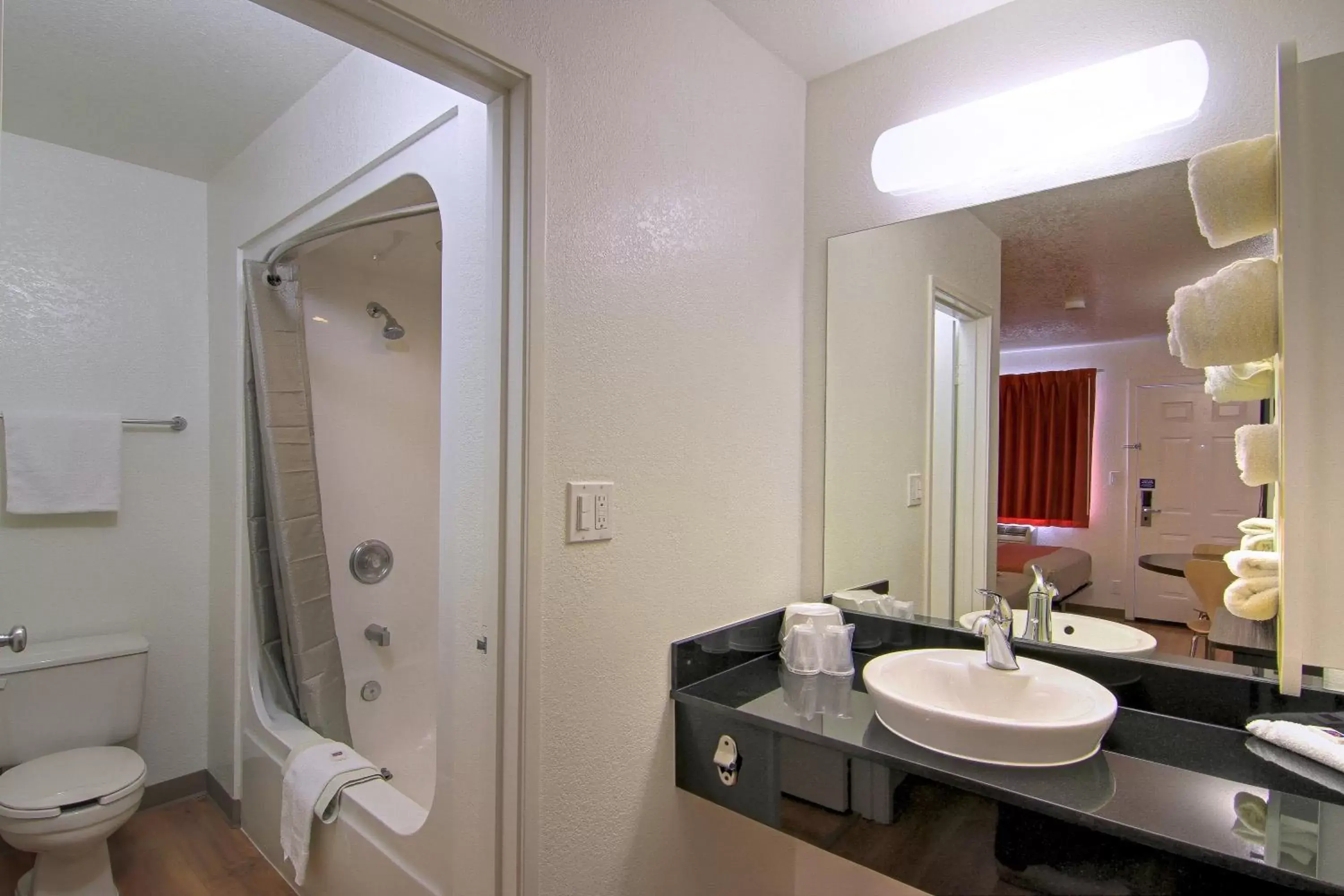 Bathroom in Motel 6 Old town Scottsdale Fashion Square