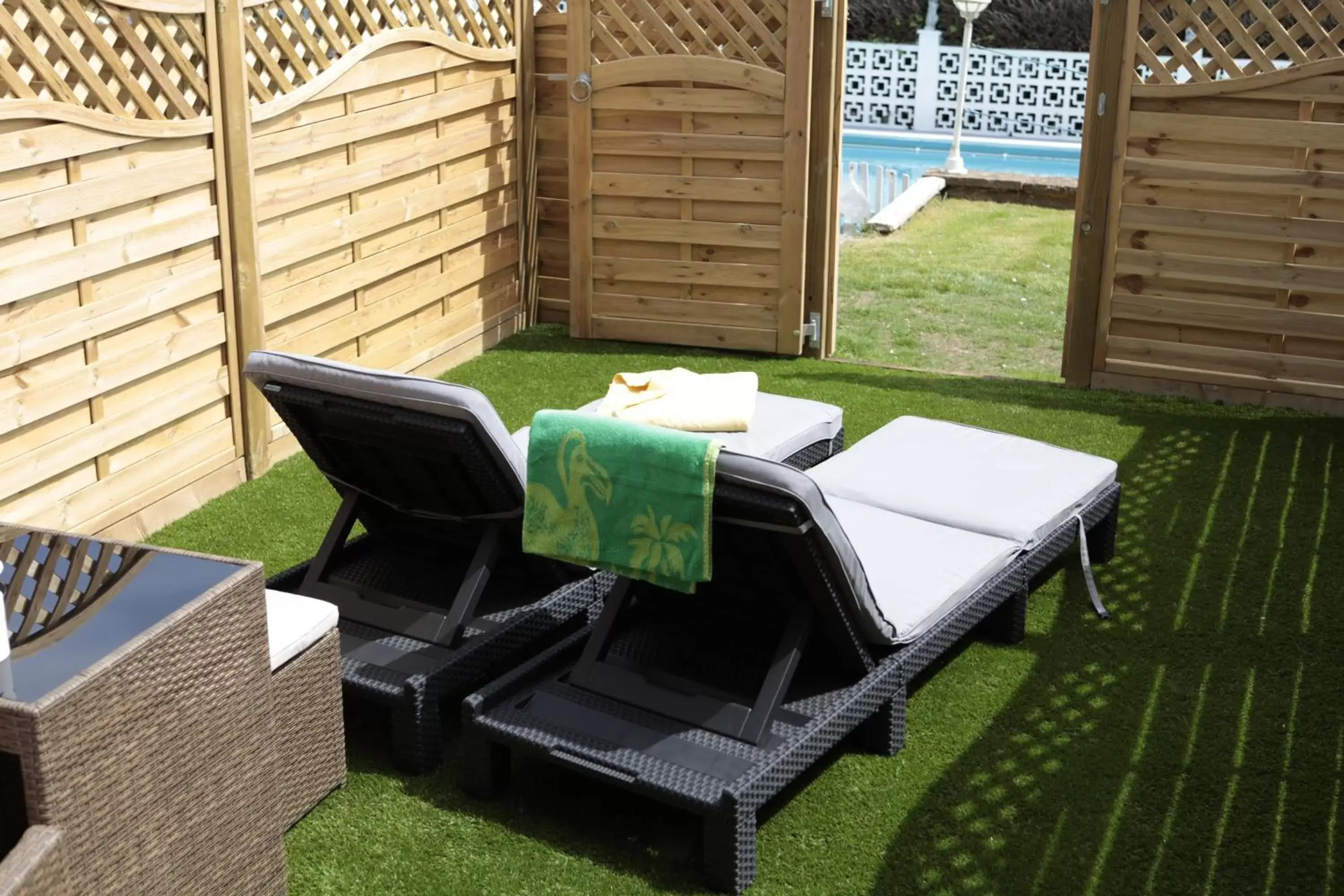 Garden view in Luccombe Hall Hotel Garden view in Luccombe Hall Hotel