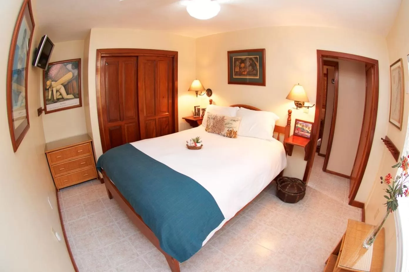 Bed in The Palms Oceanfront Suites