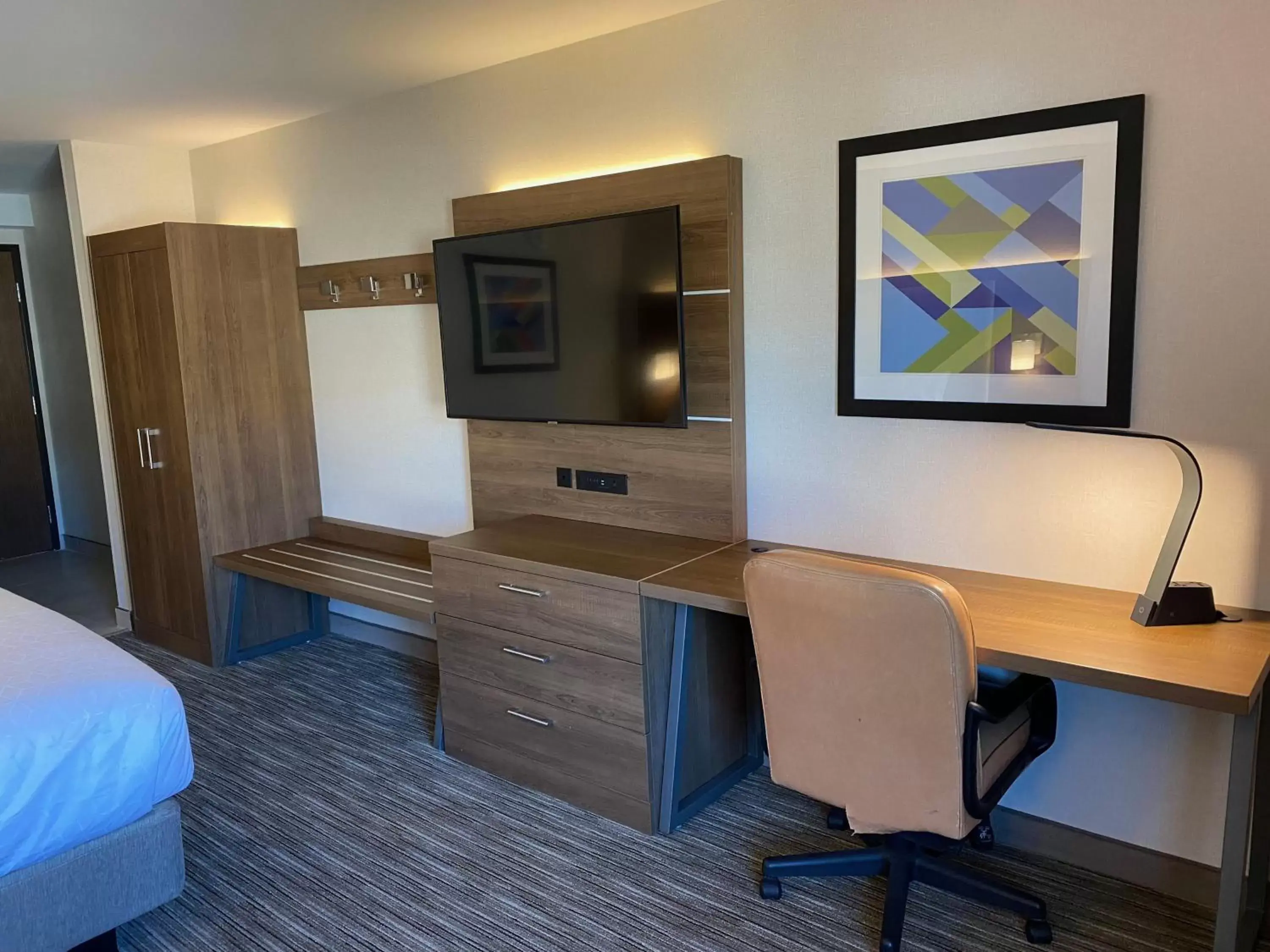 Bedroom, TV/Entertainment Center in Holiday Inn Express & Suites Chatsworth, an IHG Hotel