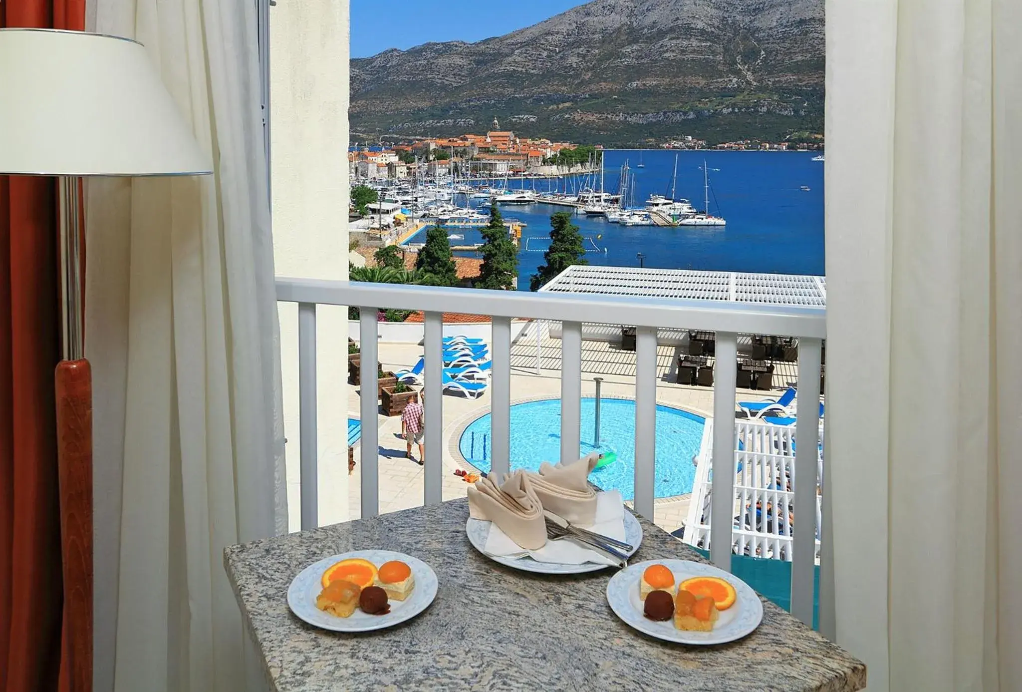 Balcony/Terrace in Marko Polo Hotel by Aminess