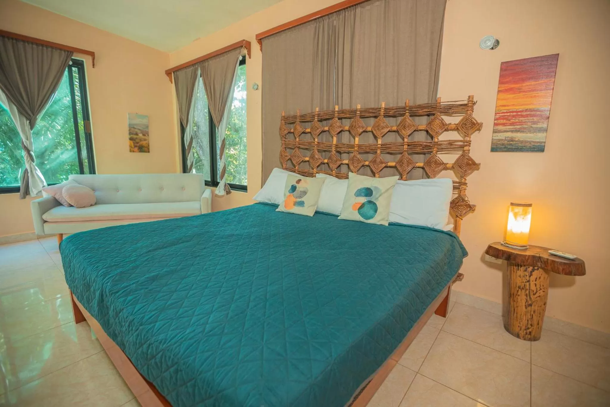 Bedroom, Bed in Hotel Wayak Bacalar