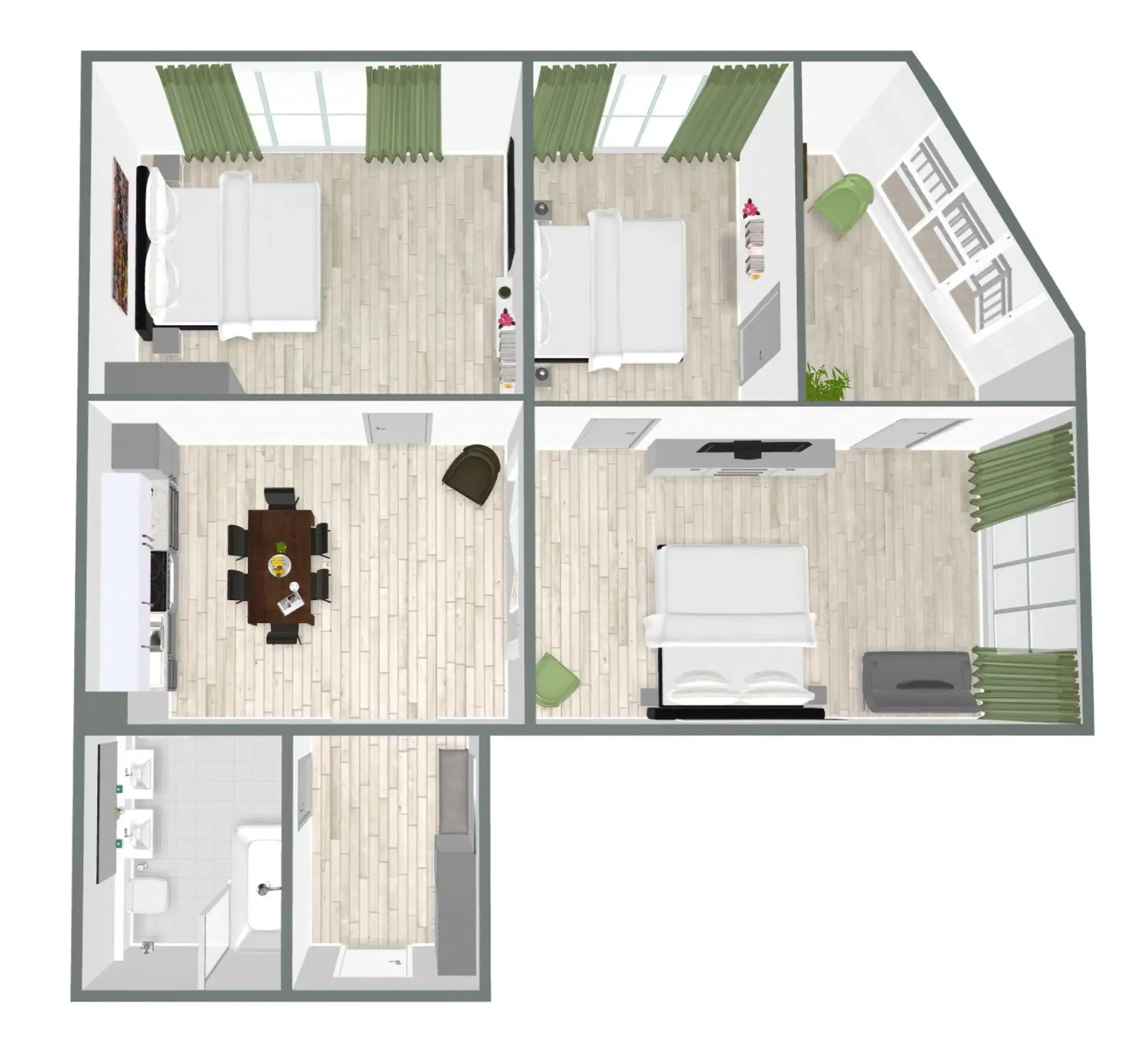 Floor Plan in Apartments Rosenthal Residence