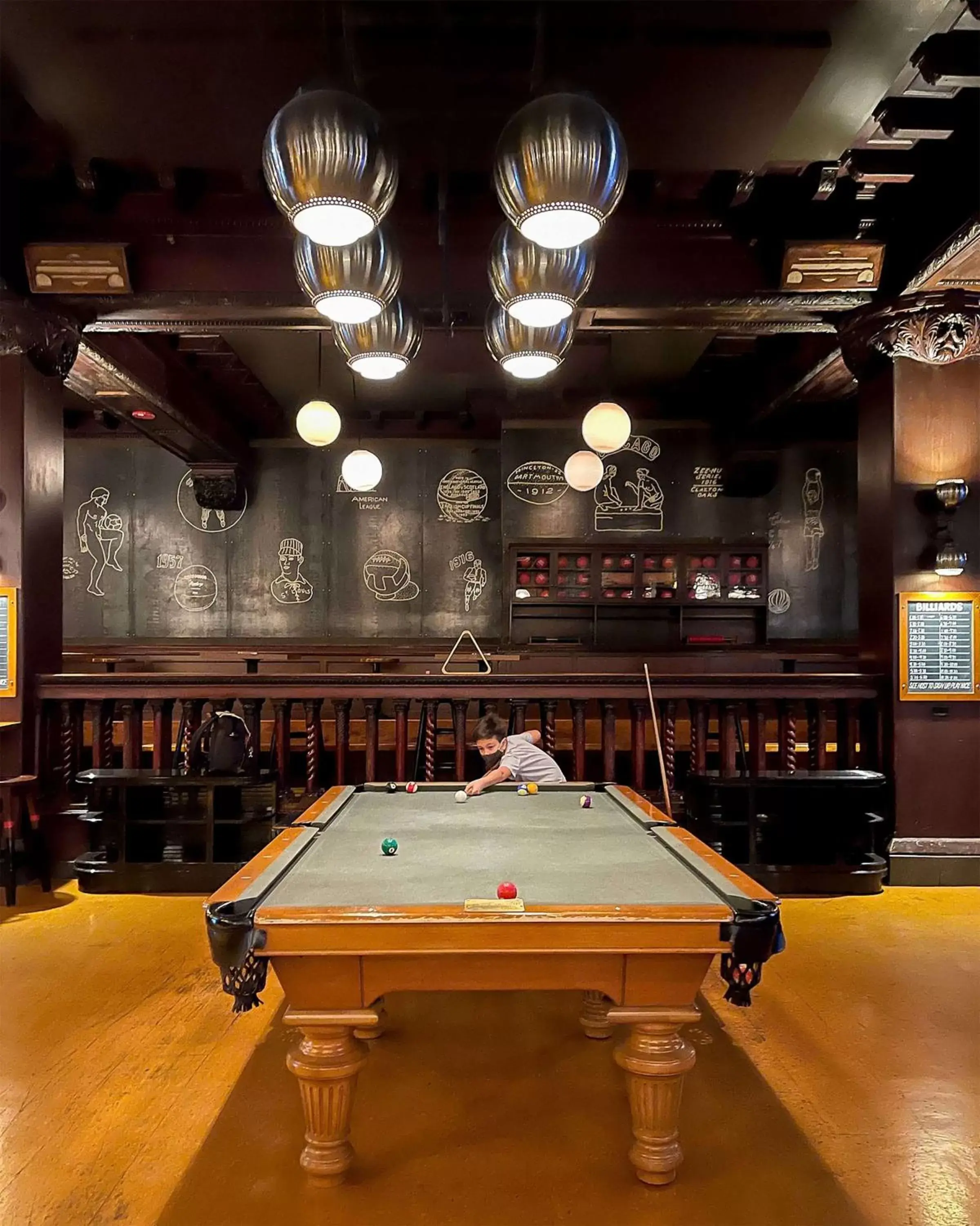 Fitness centre/facilities, Billiards in Chicago Athletic Association, part of Hyatt