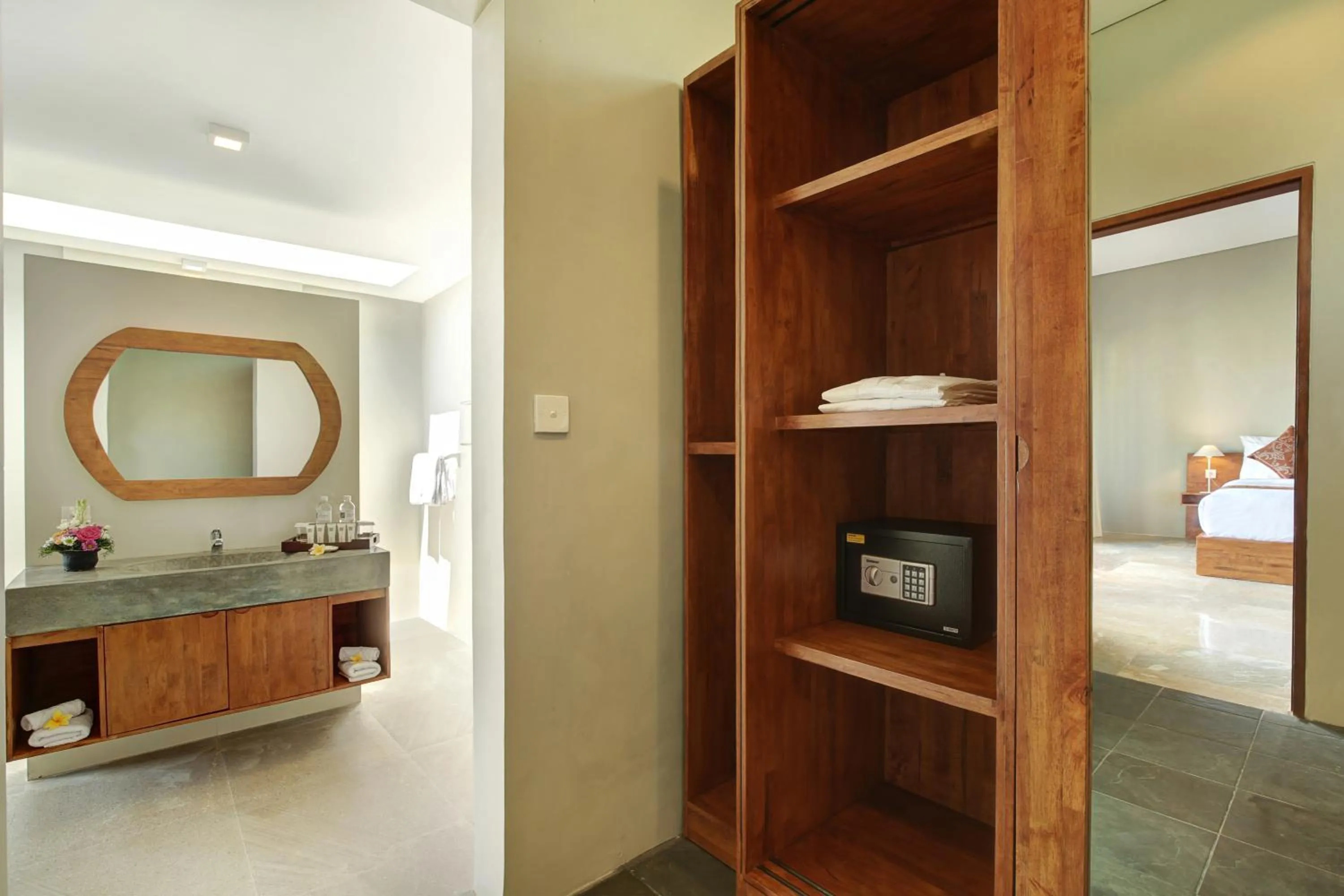 Bathroom, Bed in Sativa Villas Ubud with Private Pool