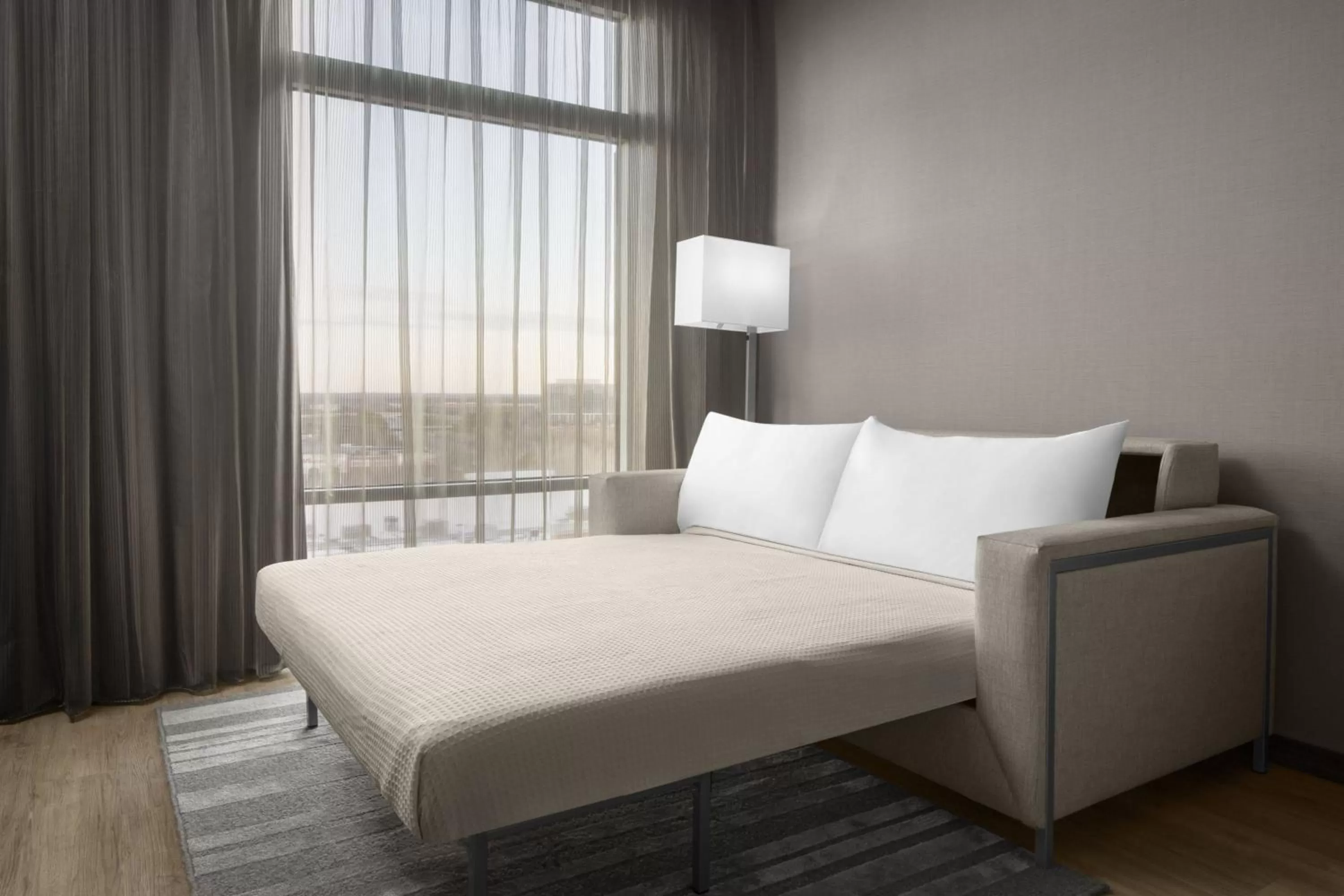 Photo of the whole room, Bed in AC Hotel by Marriott Charlotte Ballantyne