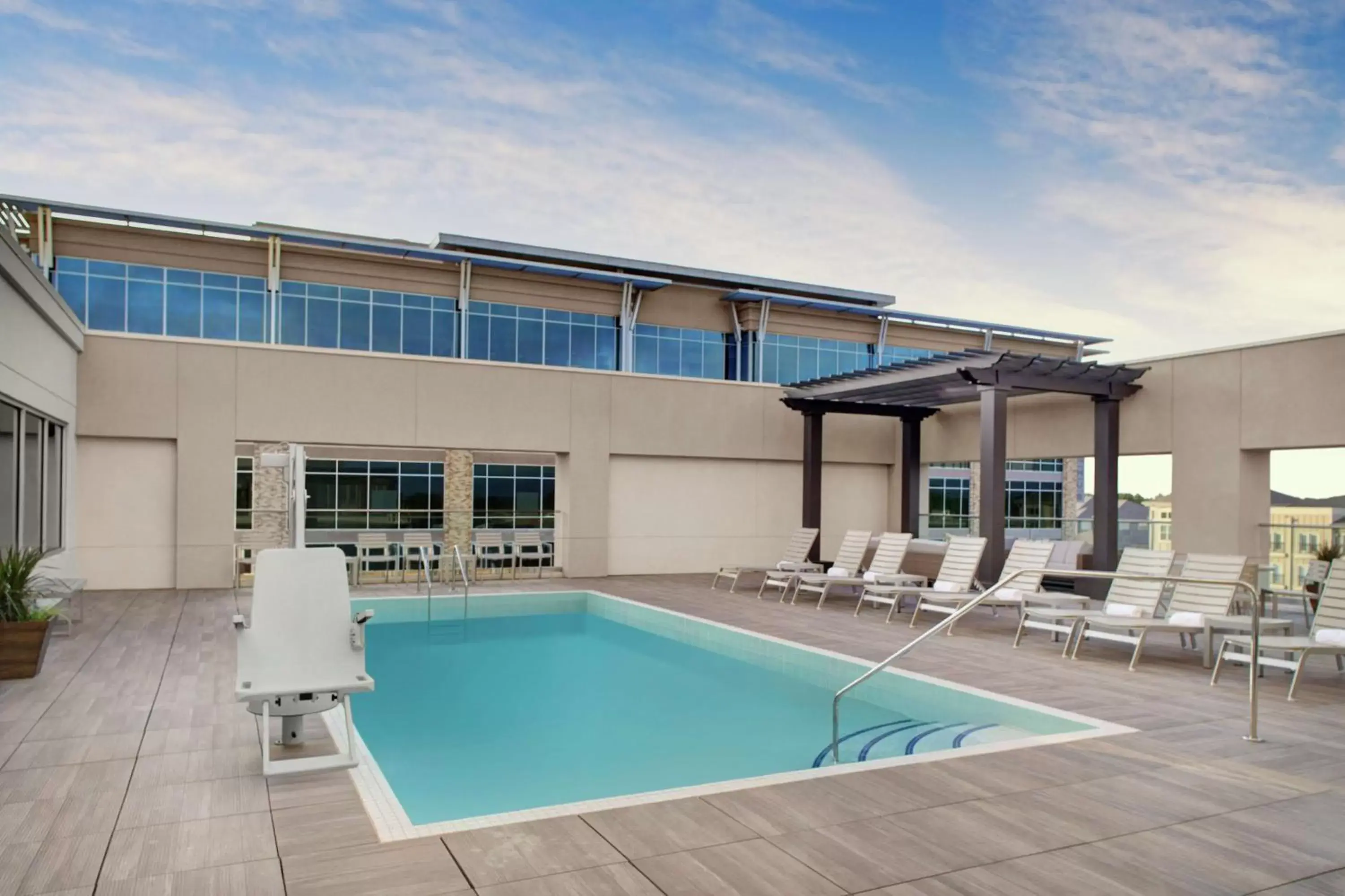 Pool view, Swimming Pool in Hilton Garden Inn Charlotte Waverly