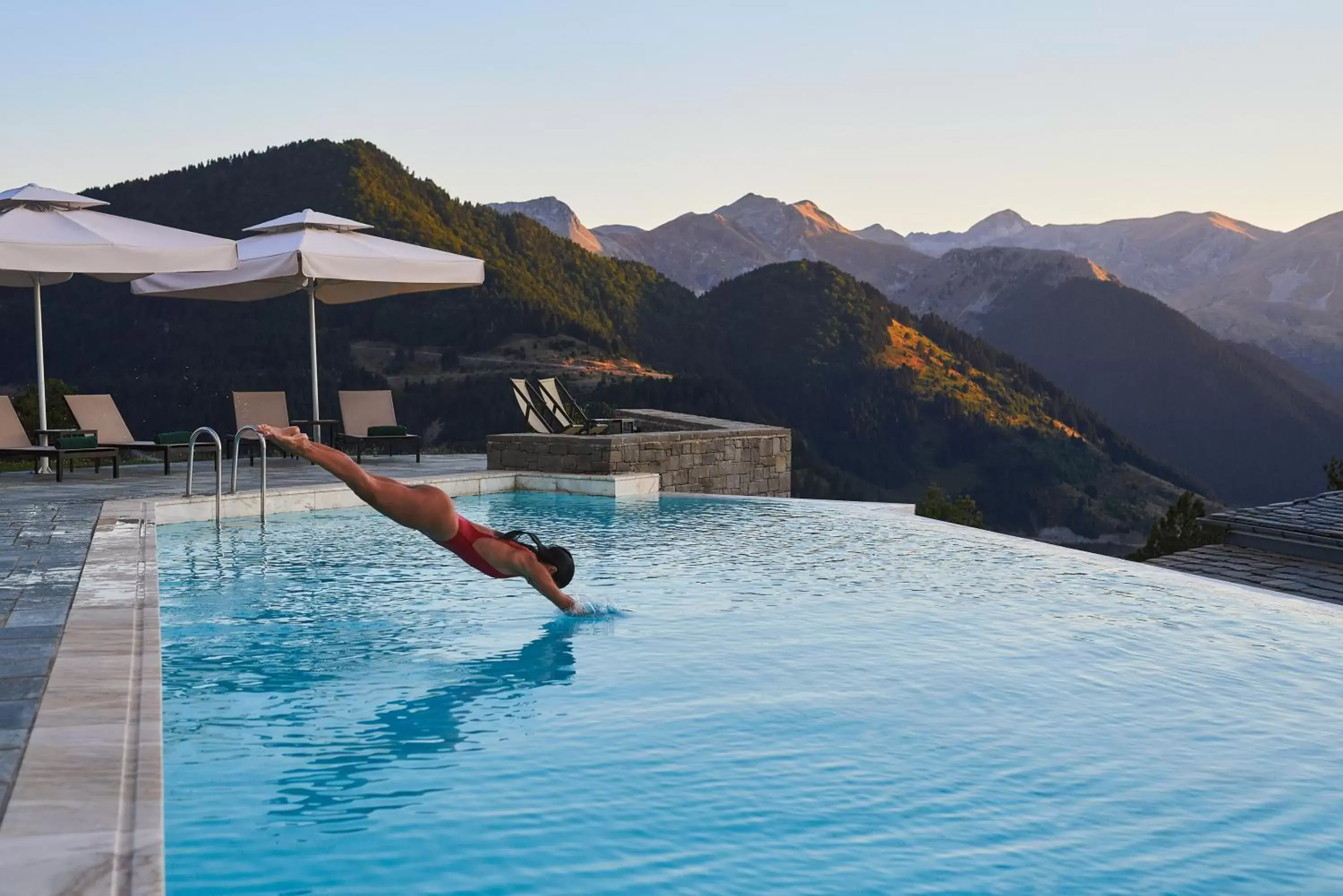 Swimming pool in Grand Forest Metsovo - Leading Hotels of the World Swimming pool in Grand Forest Metsovo - Leading Hotels of the World