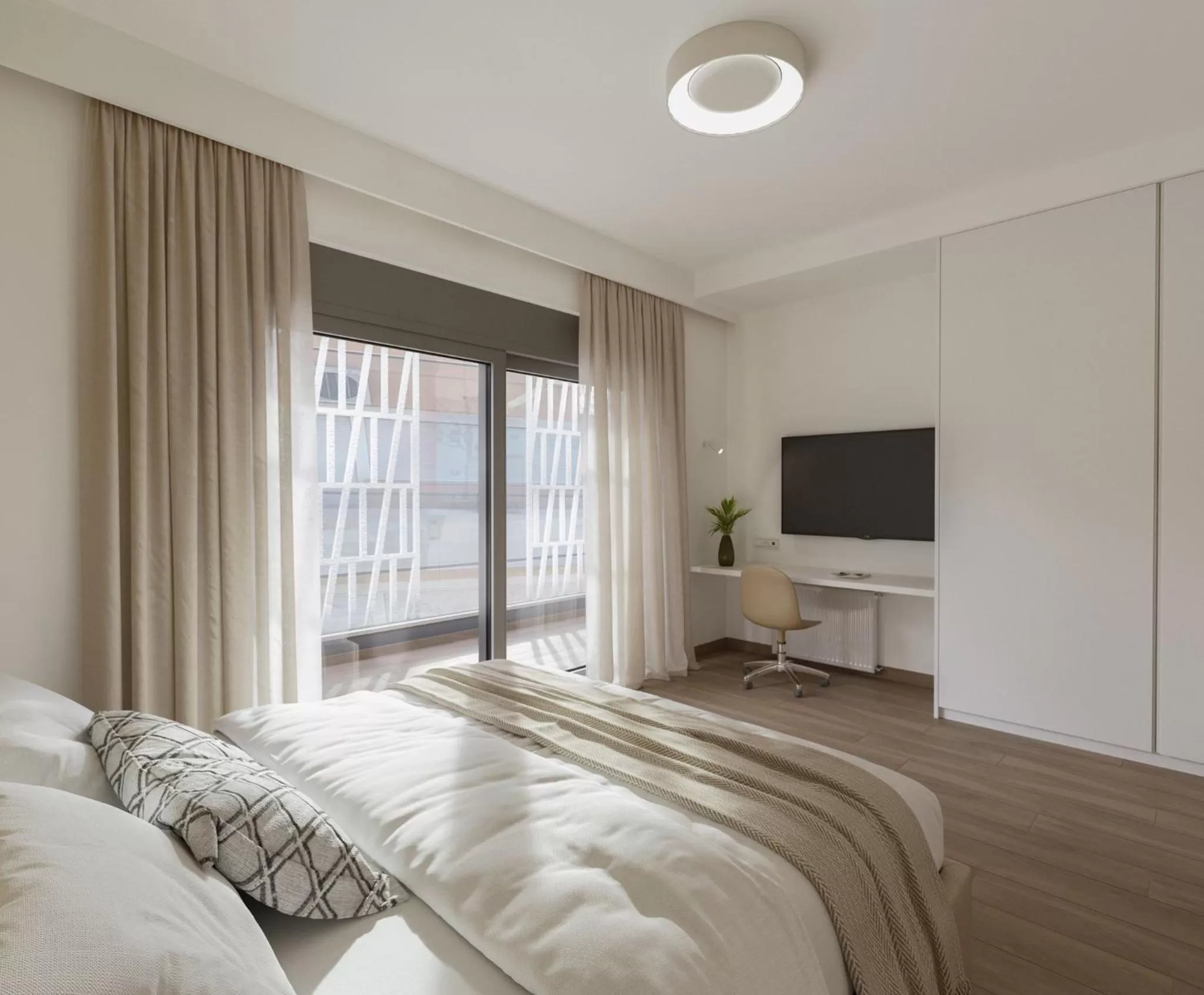 Bed in Athens Hill Luxury Apartments