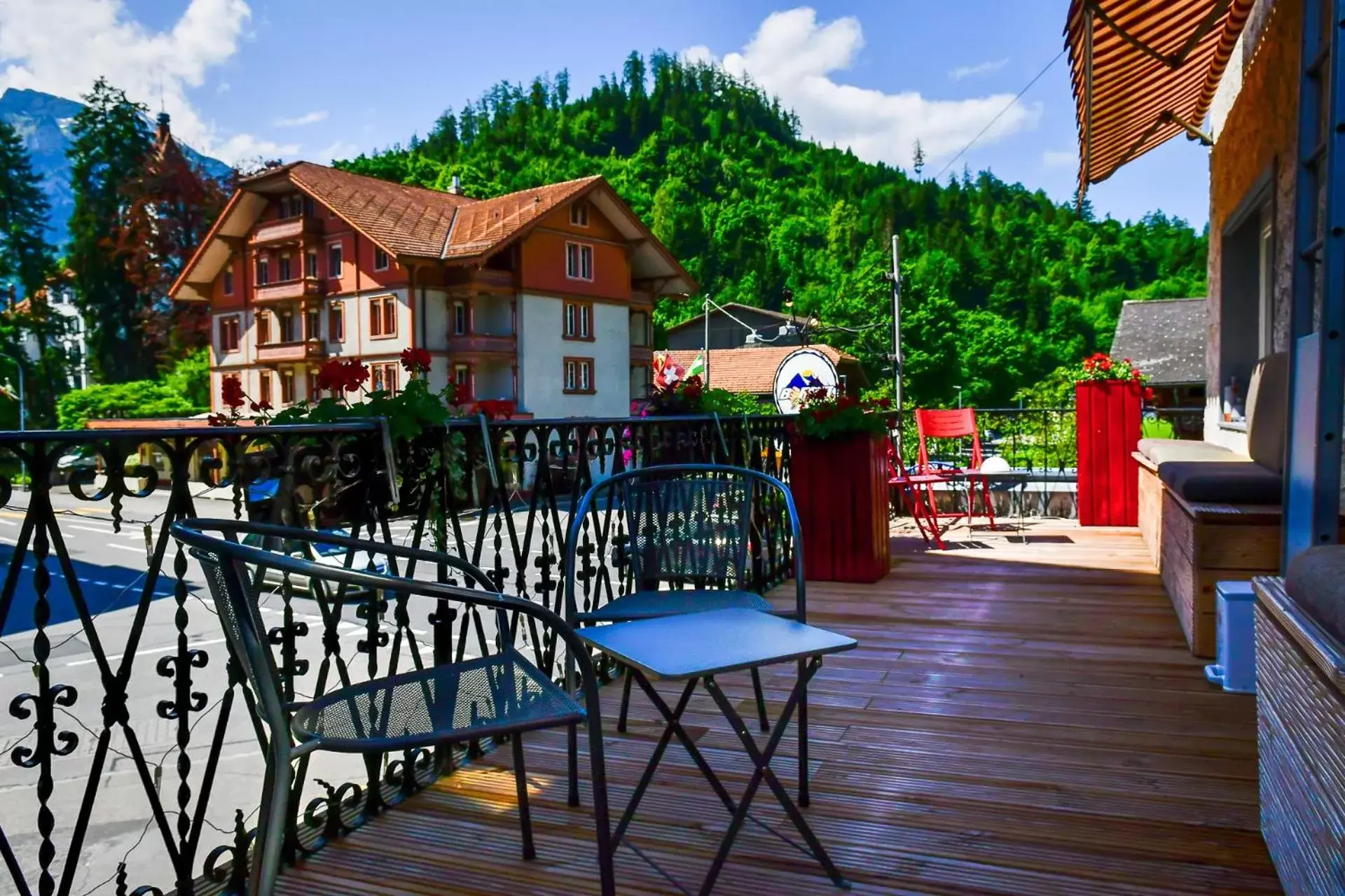 Balcony/Terrace in Hotel Tell and Apartments