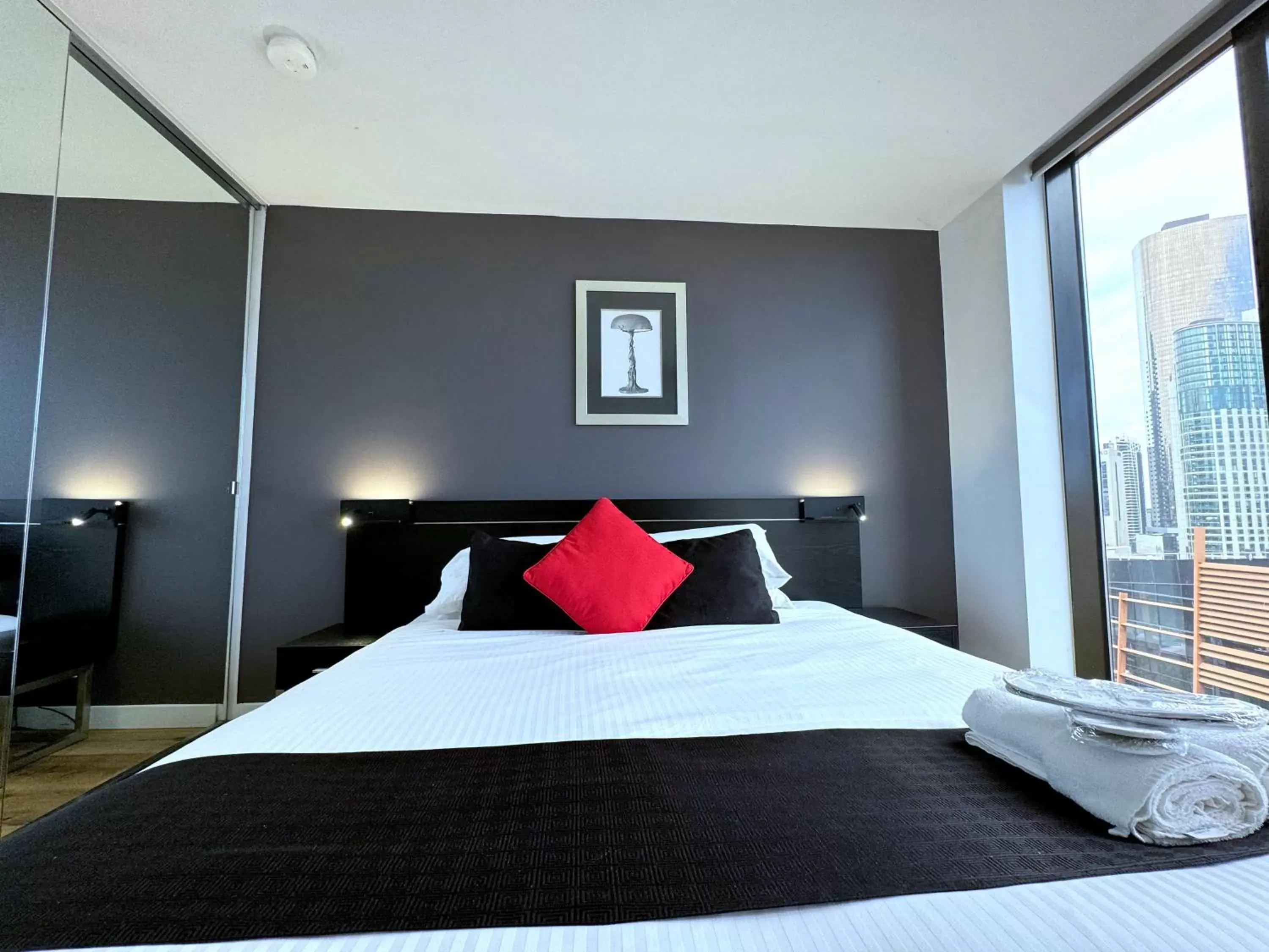 Bed in Aura on Flinders Serviced Apartments