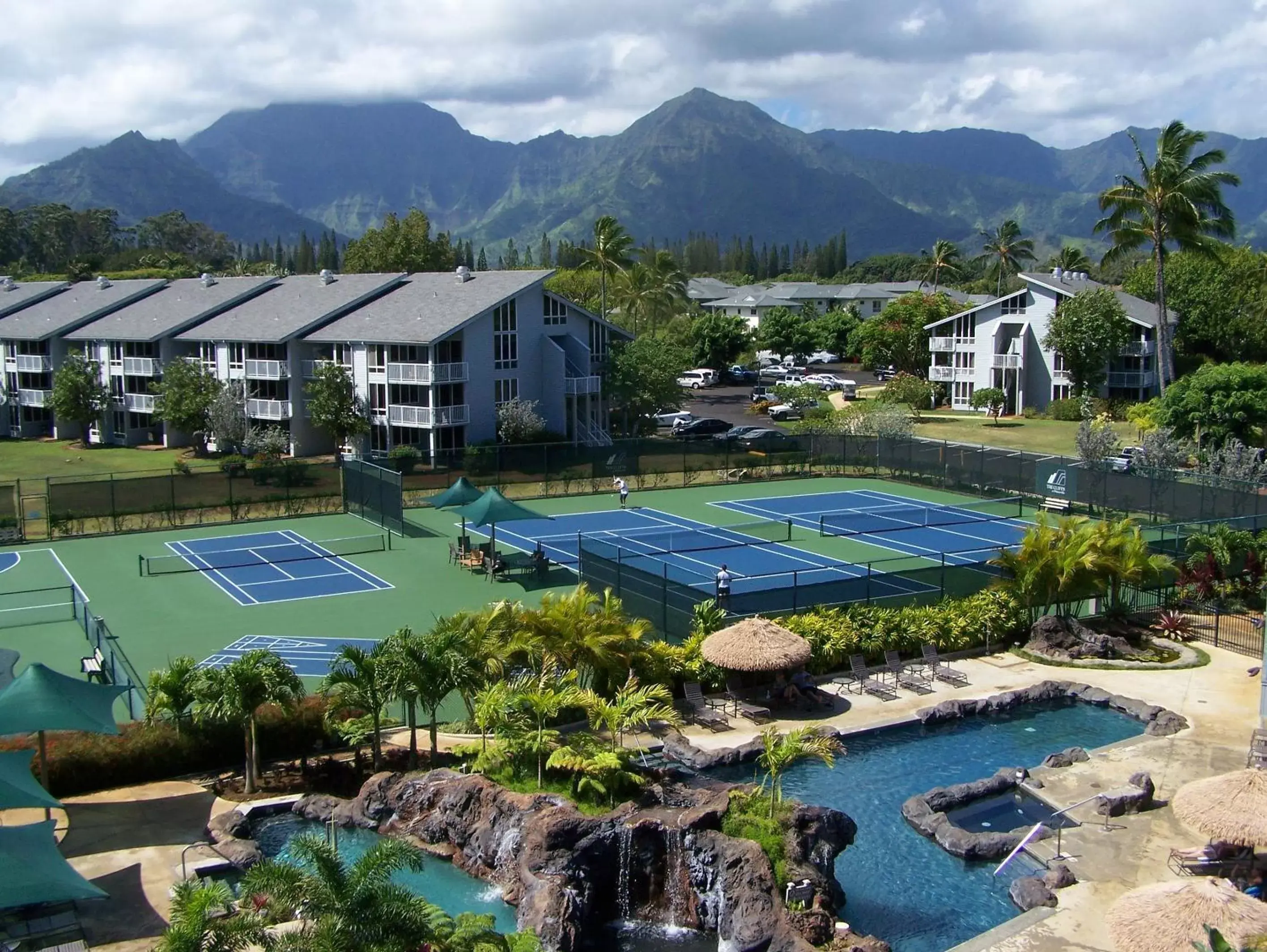 Tennis court, Pool View in The Cliffs at Princeville